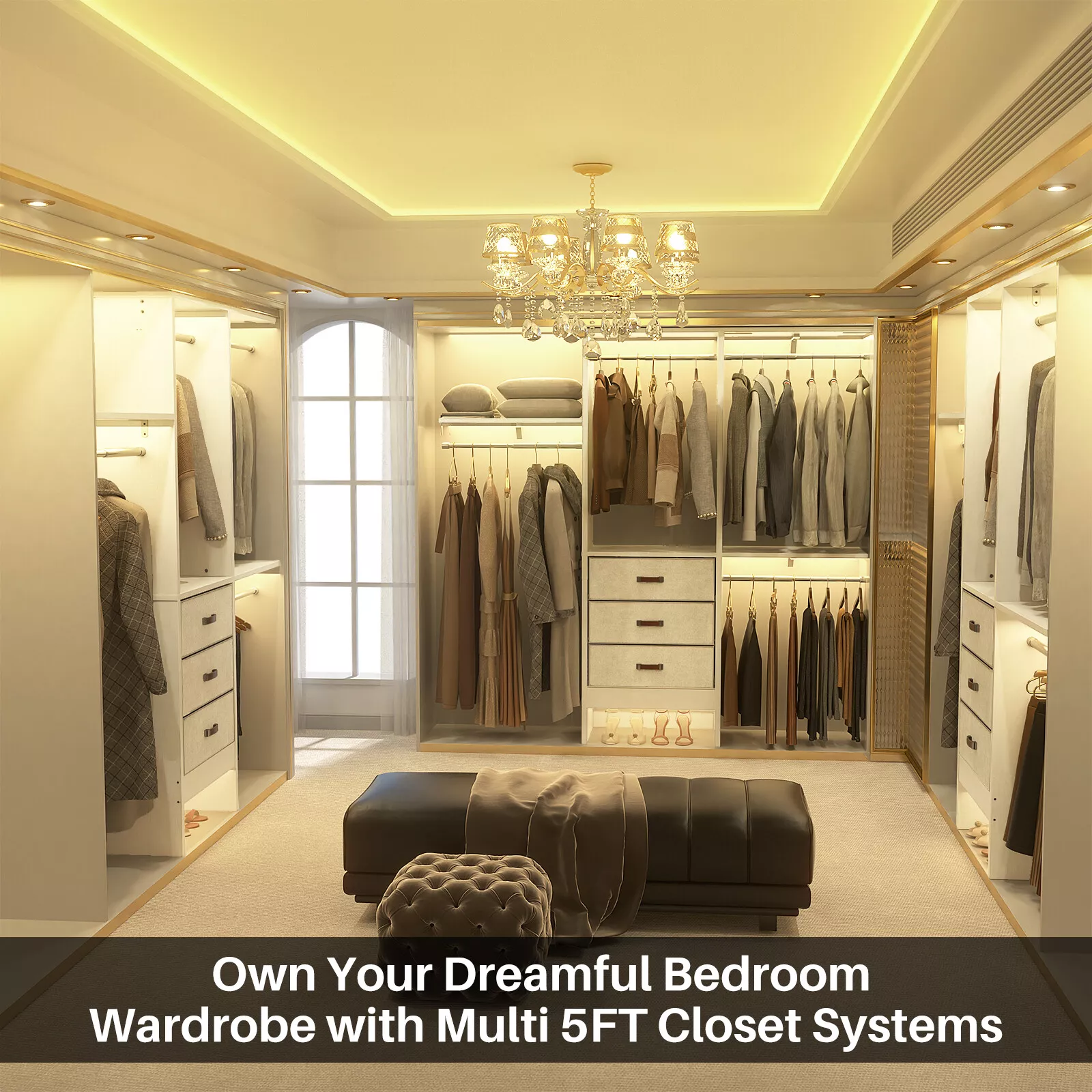 59" Walk In Closet System With Drawers - Image 3