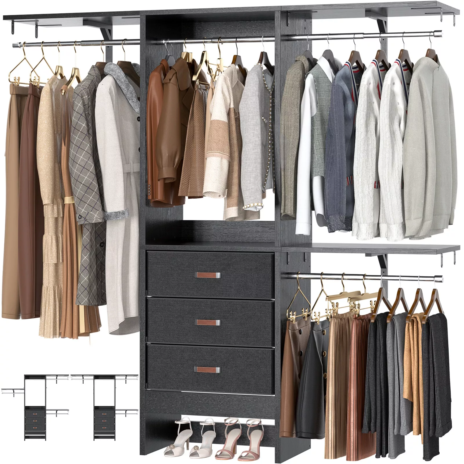 59" Walk In Closet System With Drawers - Image 7