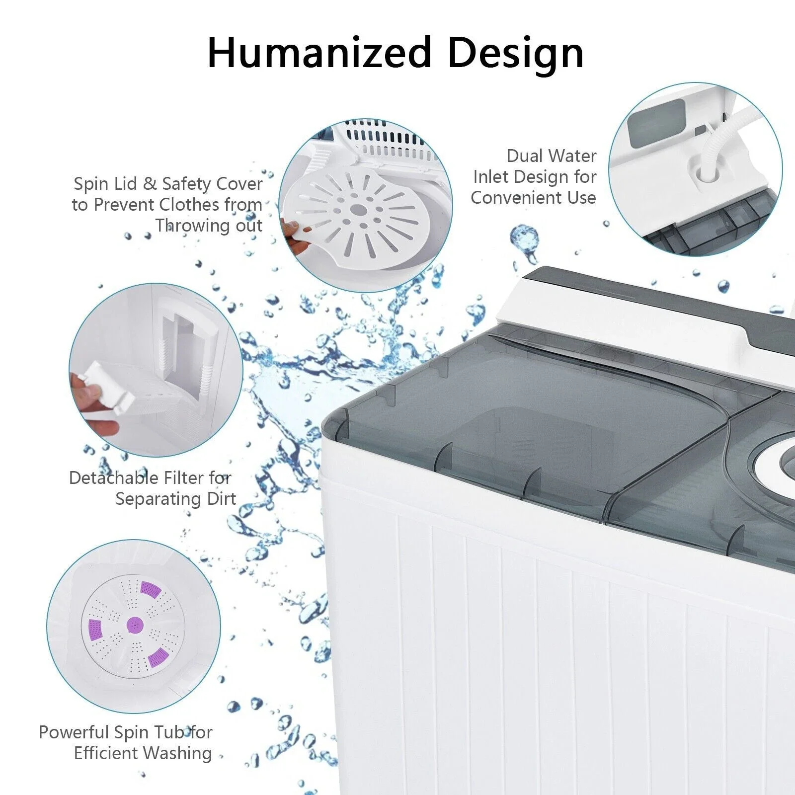 6.5KG Portable Washing Machine & Spin Dryer - Image 6