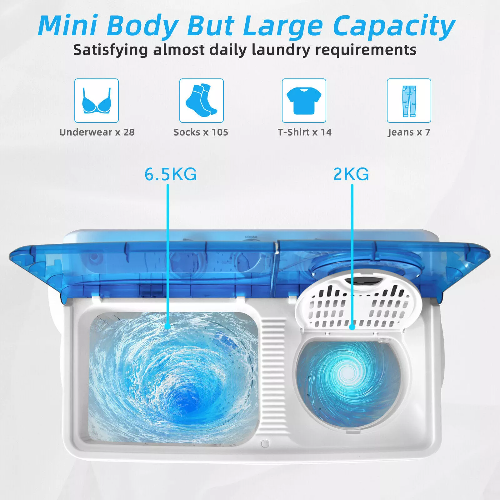 6.5KG Portable Washing Machine & Spin Dryer - Image 6