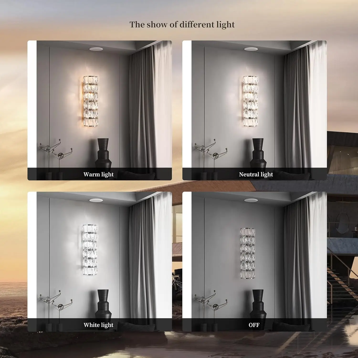 6 Layer Crystal Wall Light - Image 4