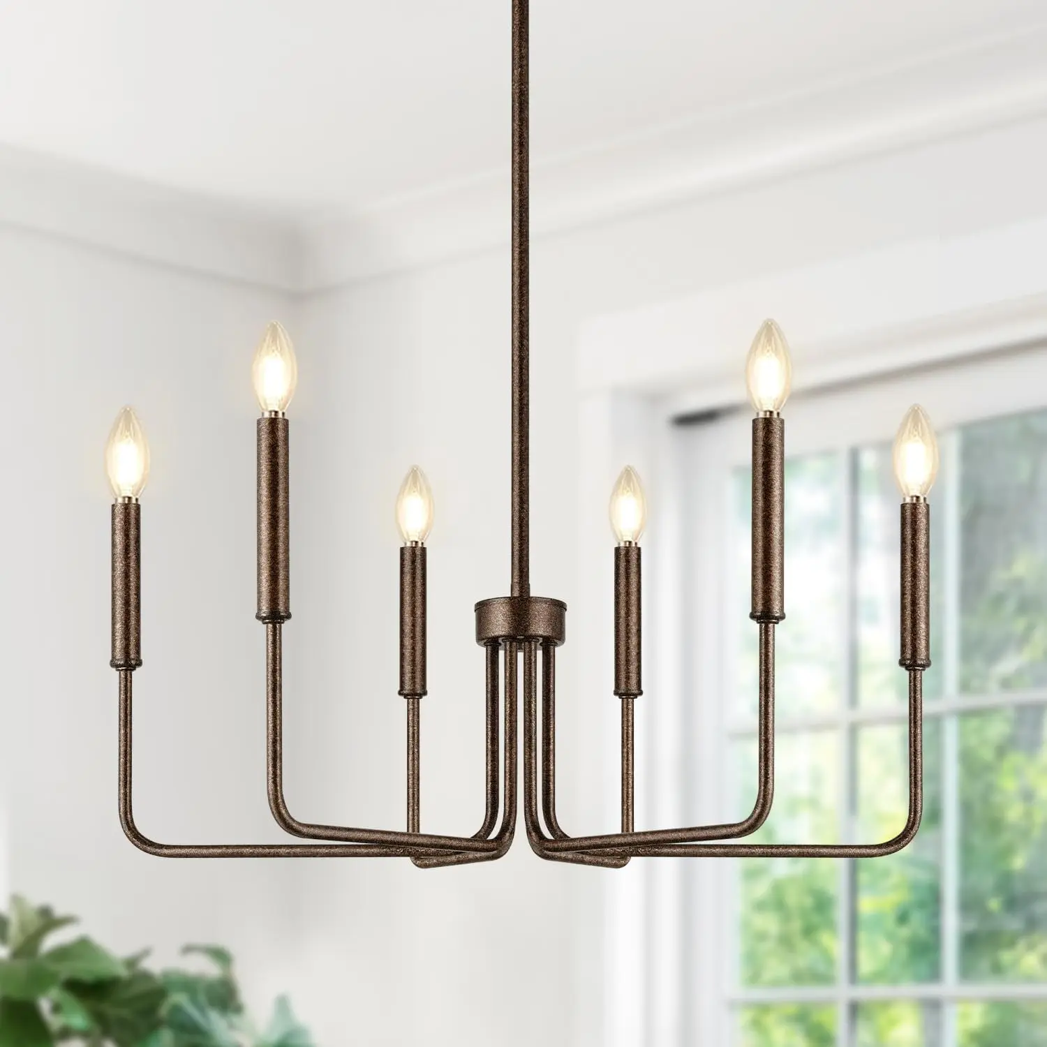 6 Lights Vintage Dining Room Chandelier - Image 5