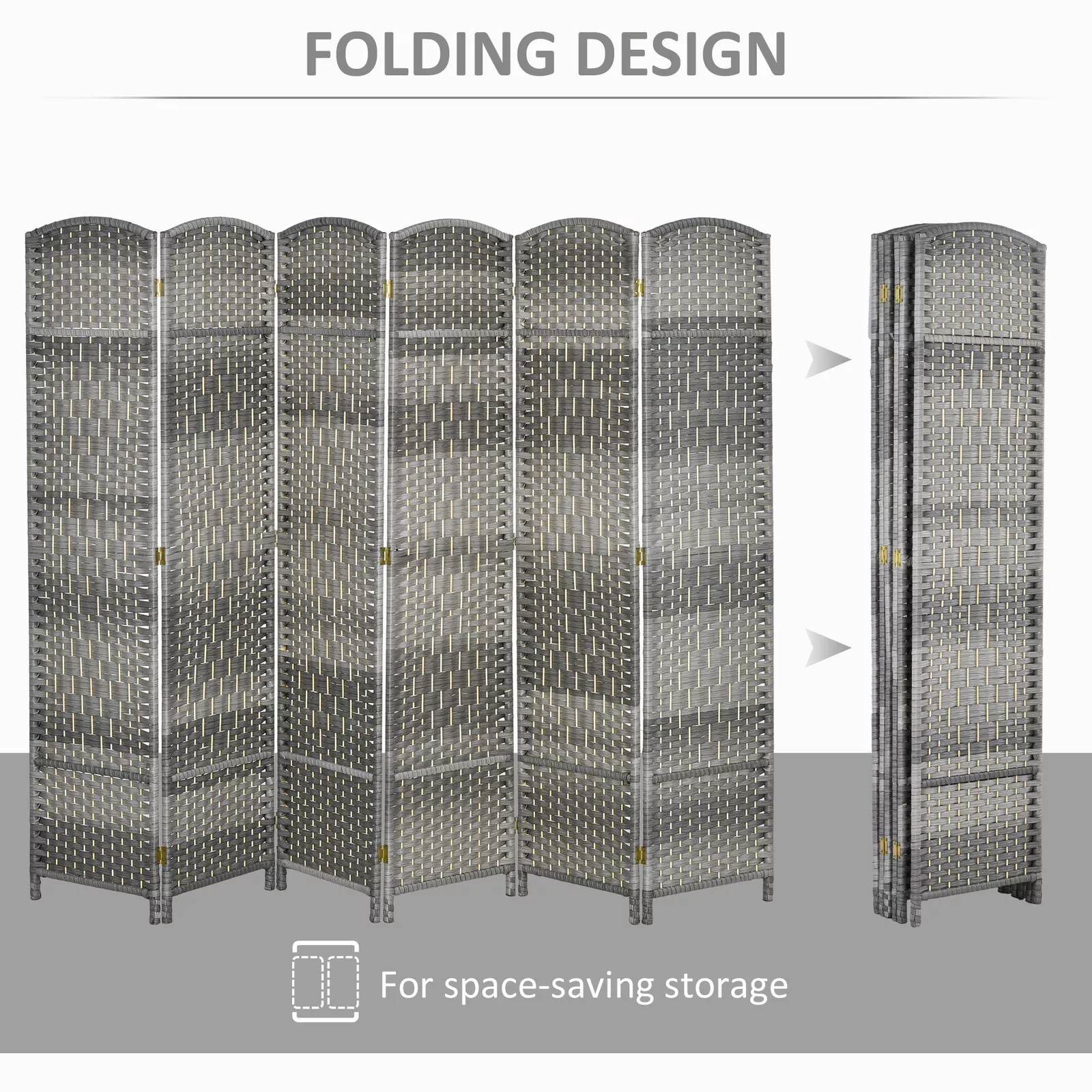 6 Panels Room Dividers Partition Wall - Image 3