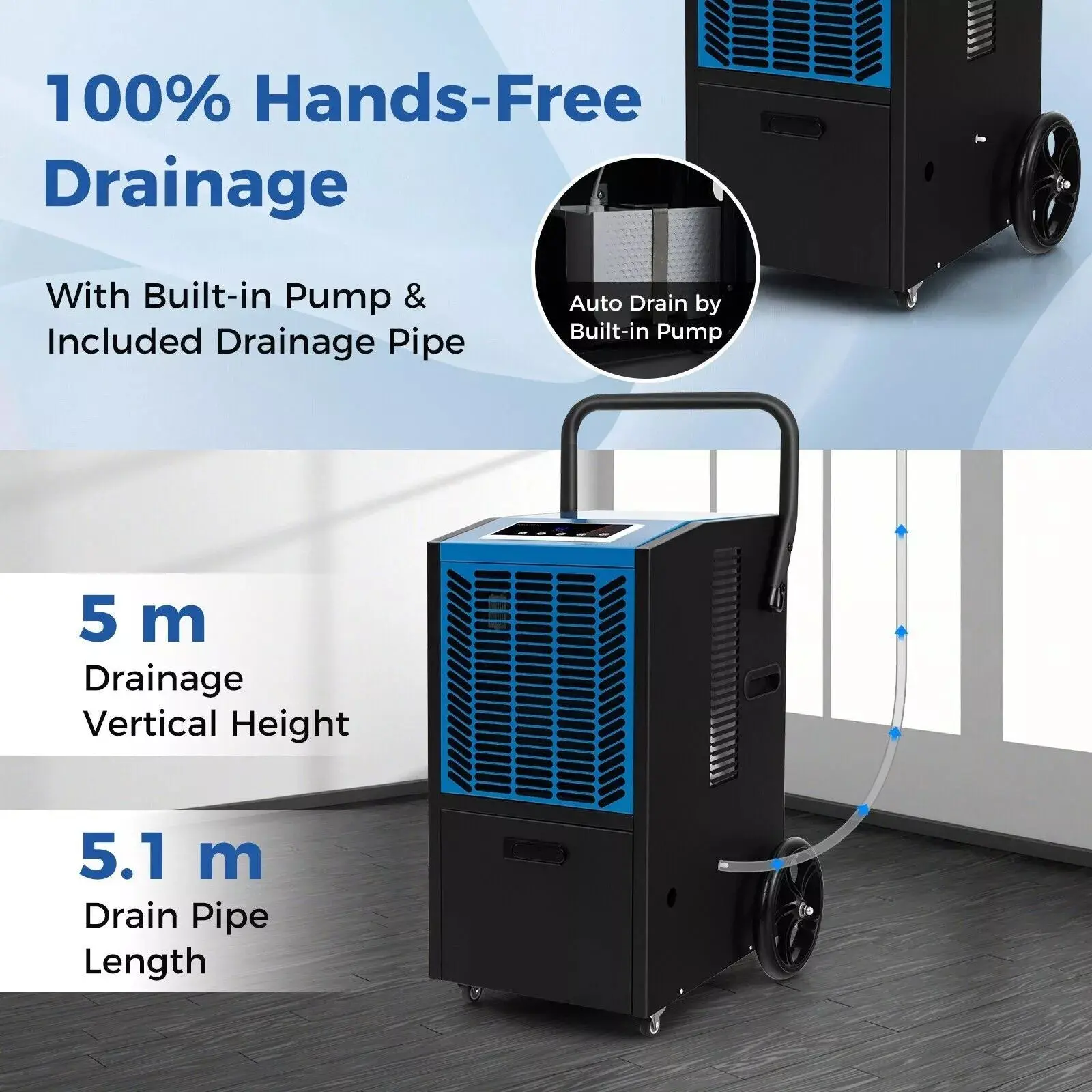 66L Professional Industrial Dehumidifier - Image 3