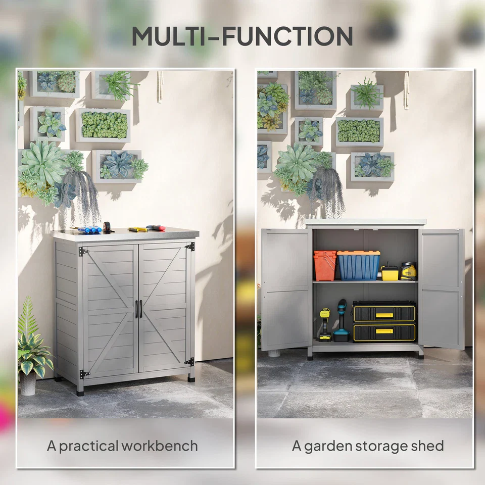 66lbs Wooden Outdoor Garden Shed - Image 4