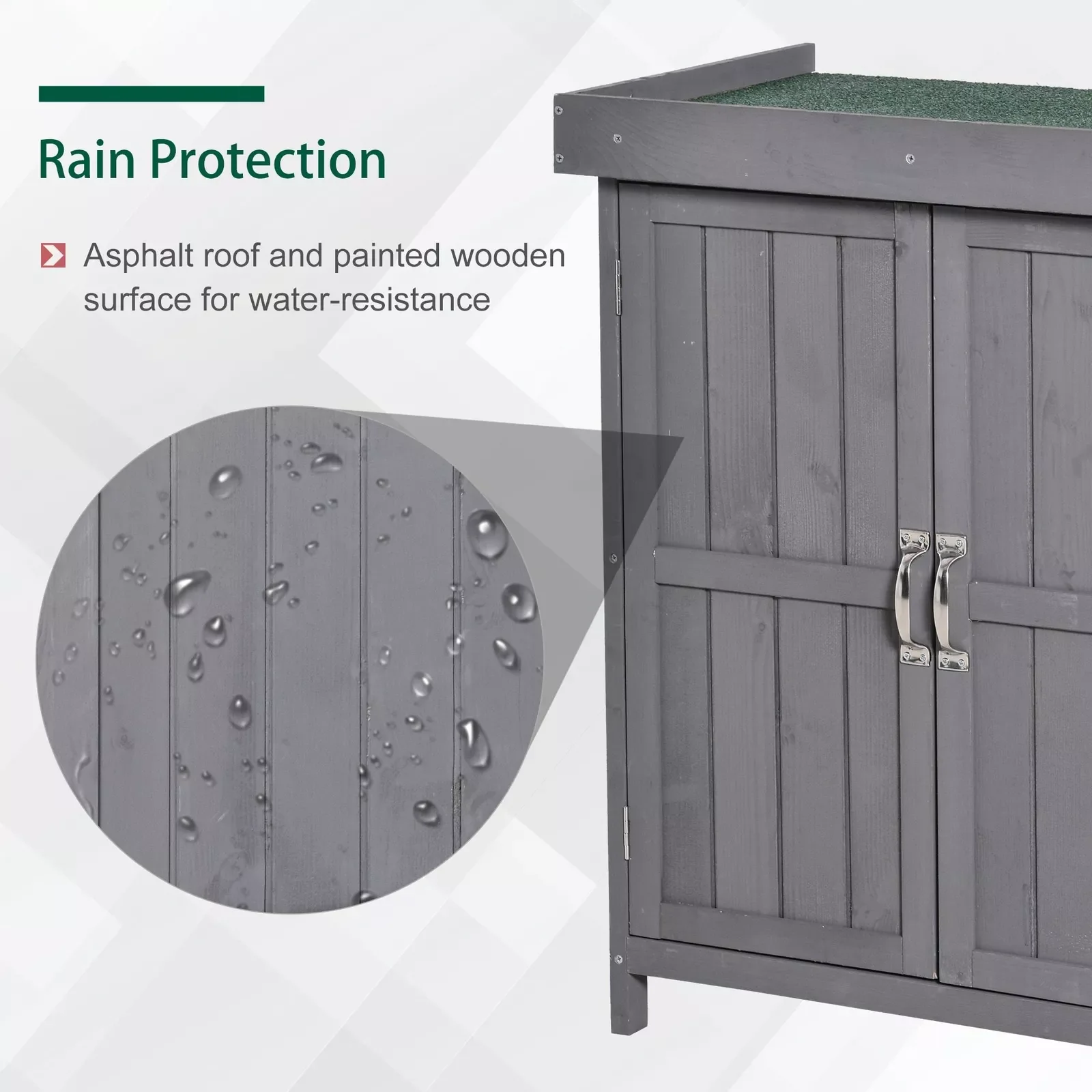 66lbs Wooden Outdoor Garden Shed - Image 3