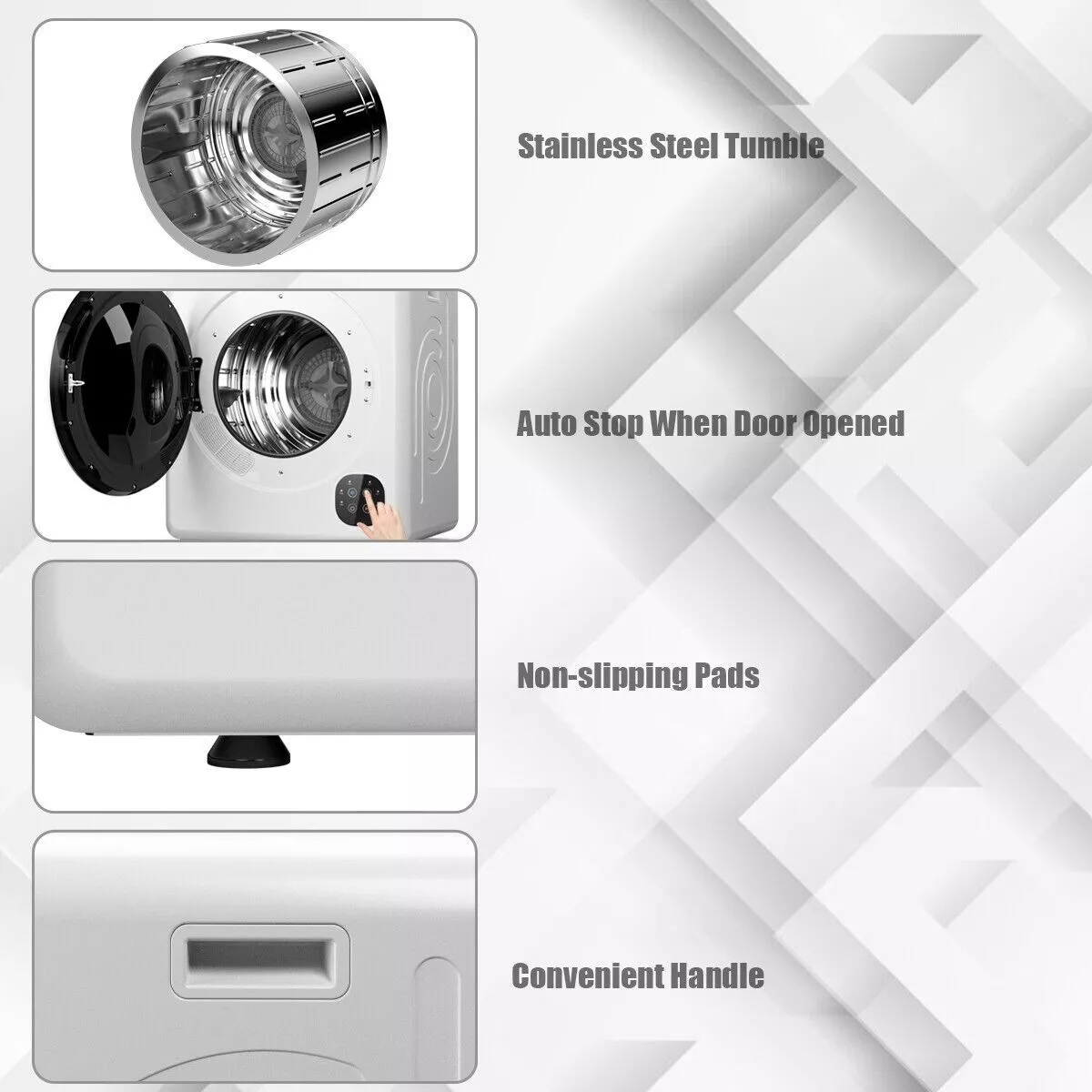 6KG Electric Vented Tumble Dryer - Image 4