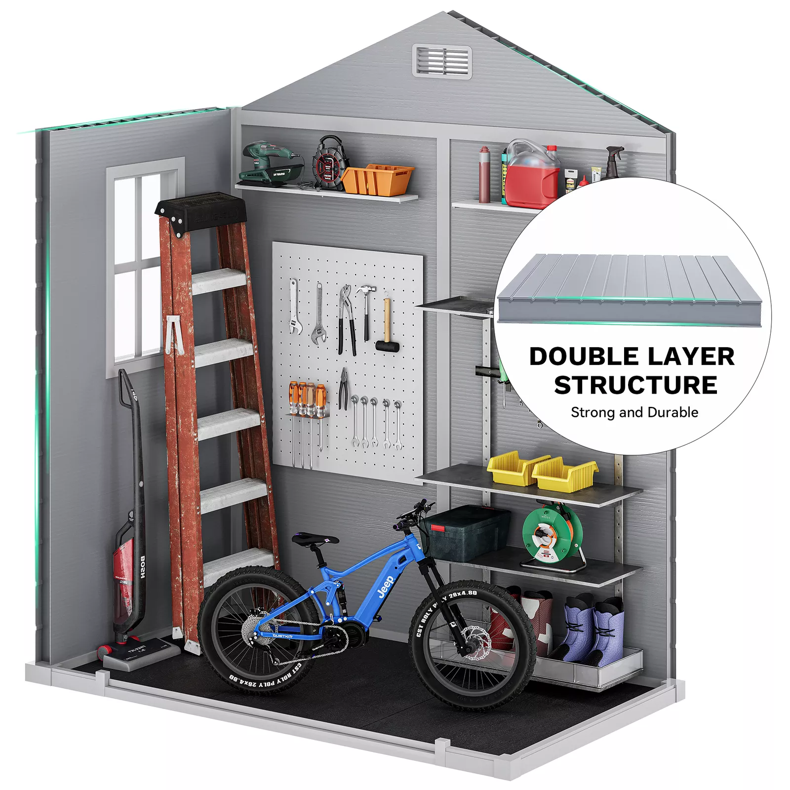 6x3 Outdoor Utility Storage Shed - Image 6