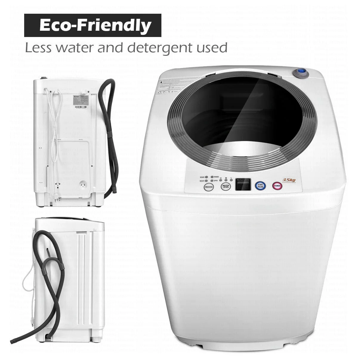 7.7lbs Portable Apartment Ventless Washer & Spin Dryer - Image 3