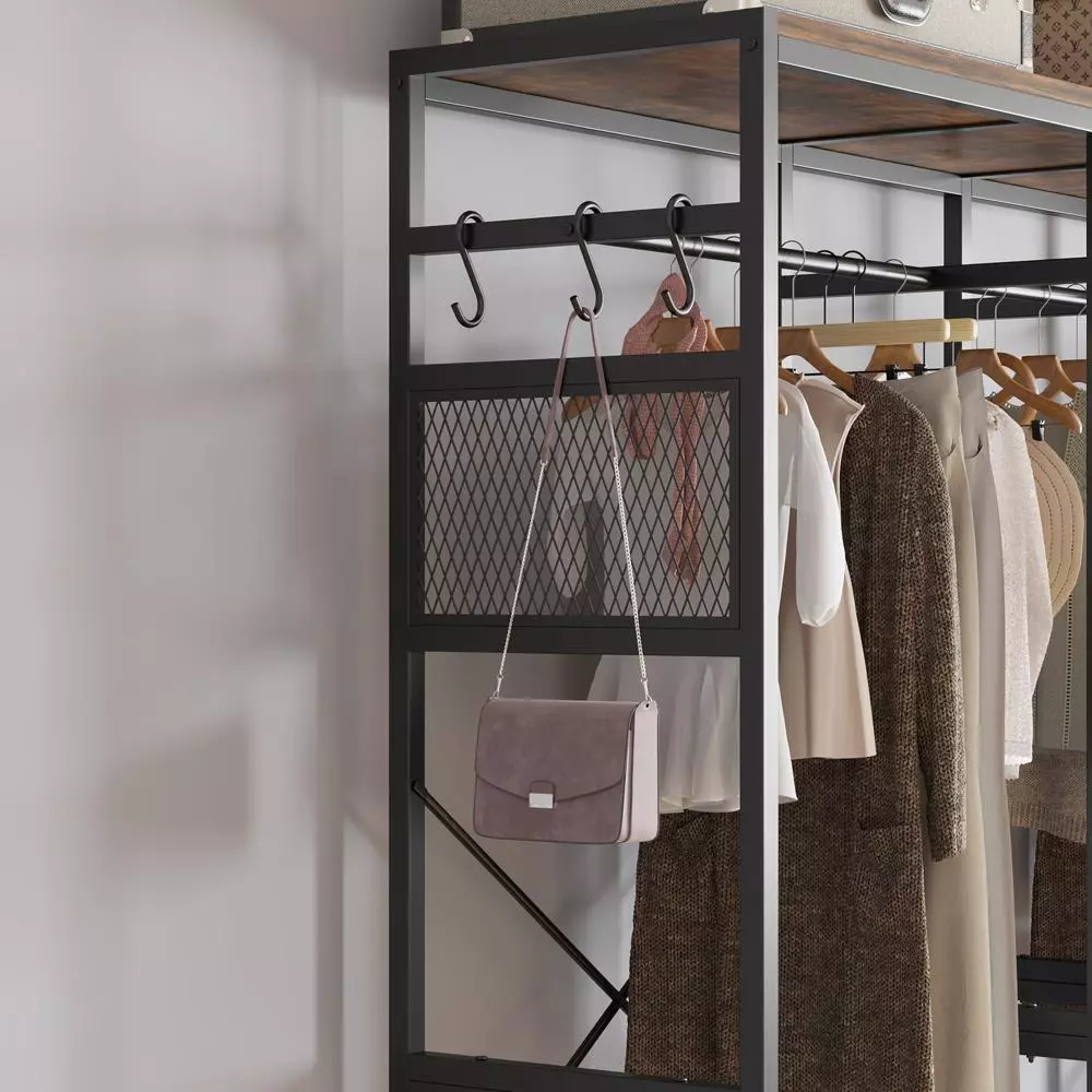 78" Heavy Duty Wardrobe Clothes Rack - Image 5