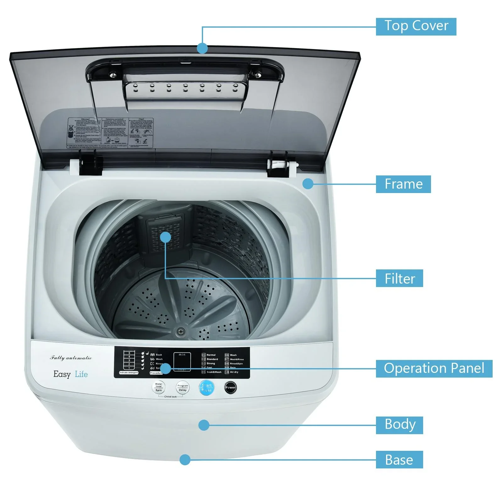 8.8lbs Portable Apartment Ventless Washer & Spin Dryer - Image 4