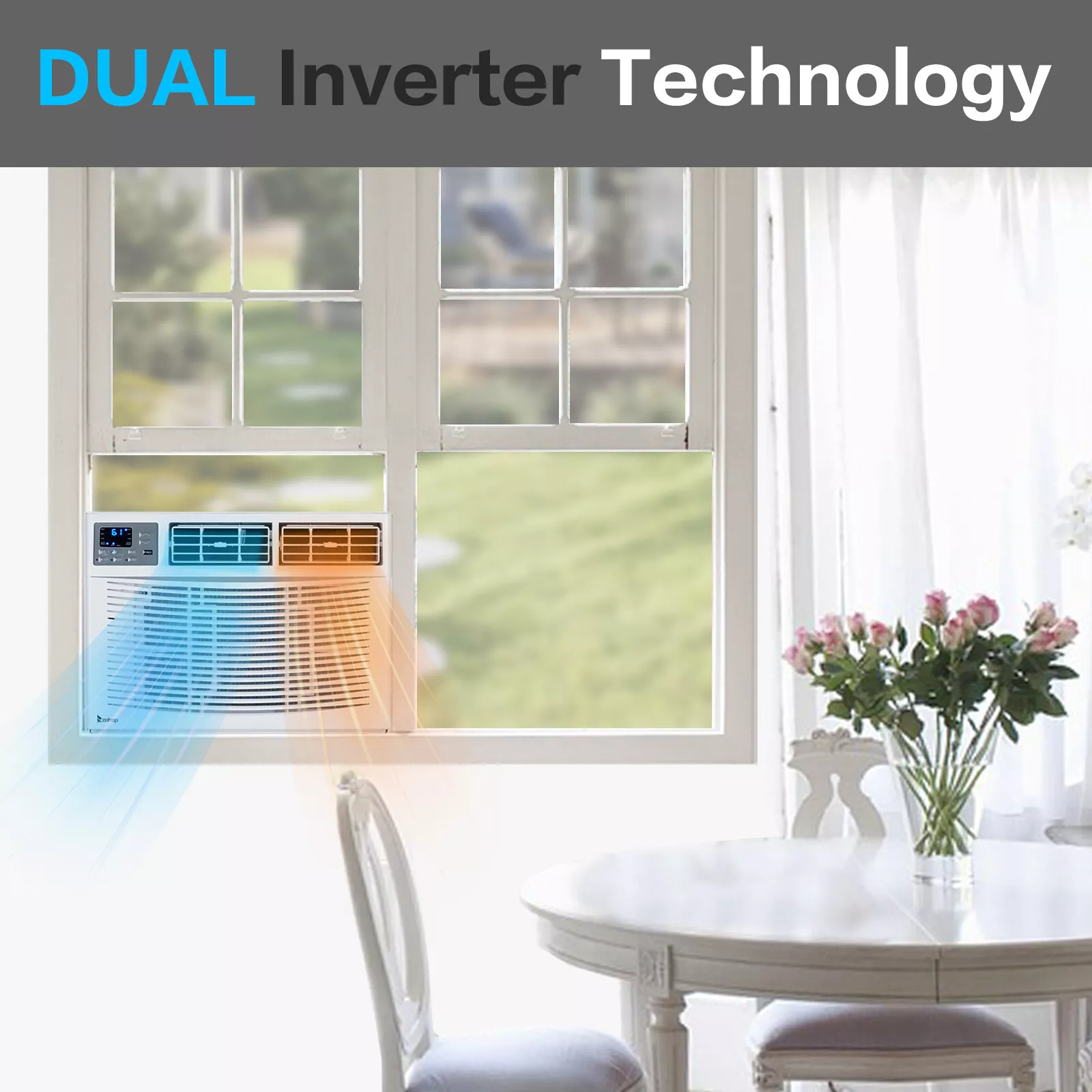 8000 BTU Window Heat Pump Air Conditioner - Image 2