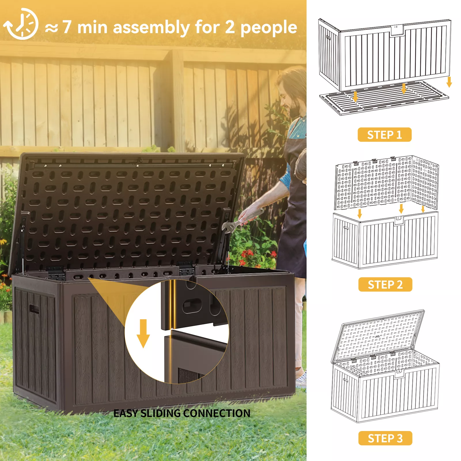 86 Gallon Outdoor Storage Deck Box - Image 3