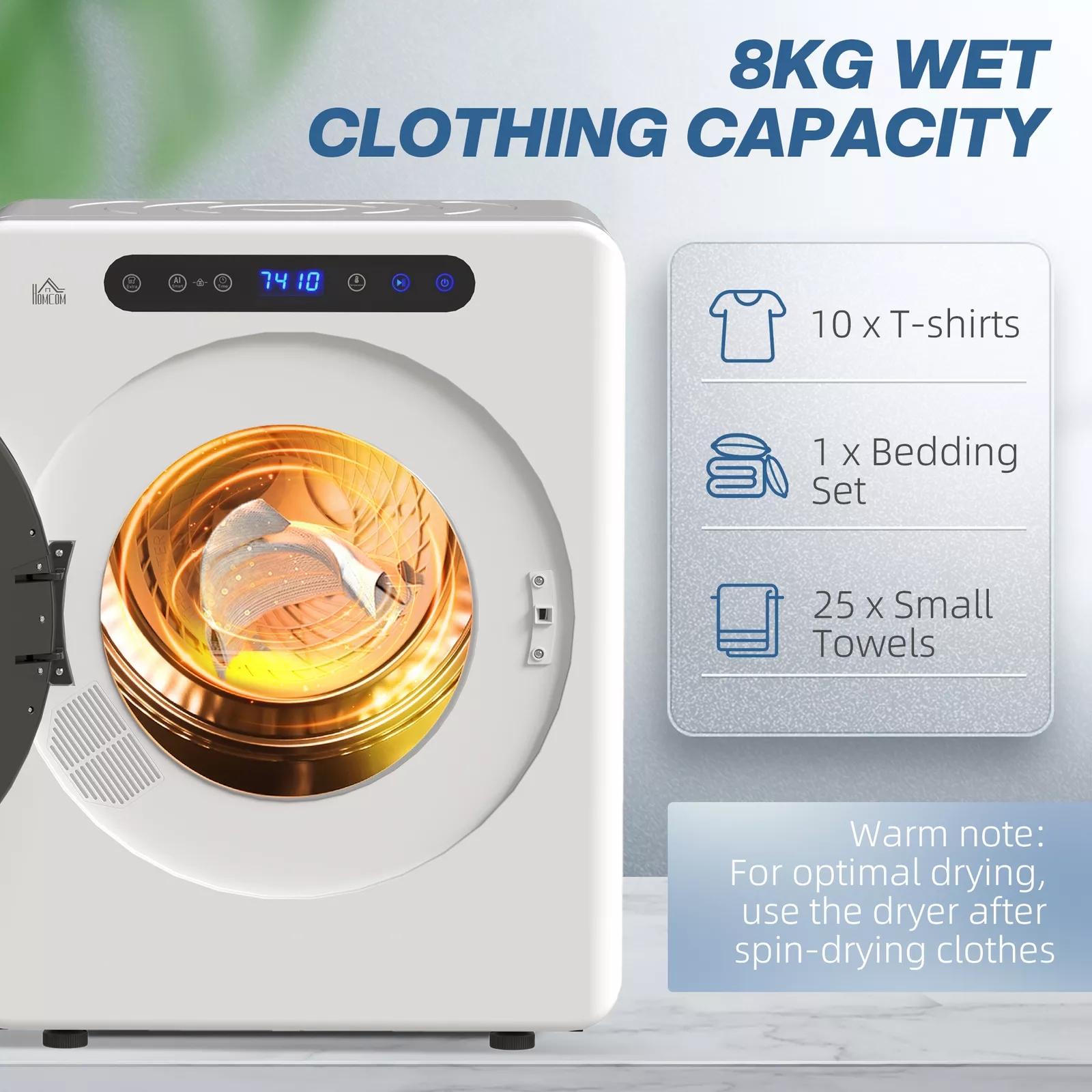 8KG Electric Vented Tumble Dryer - Image 4