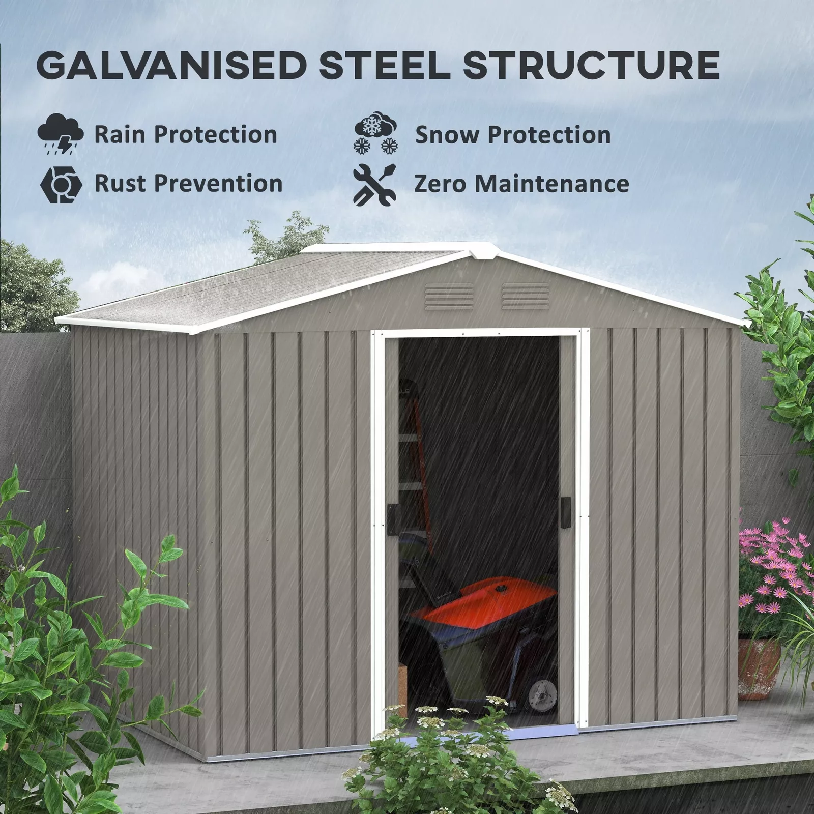 8x4 Outdoor Storage Shed - Image 4