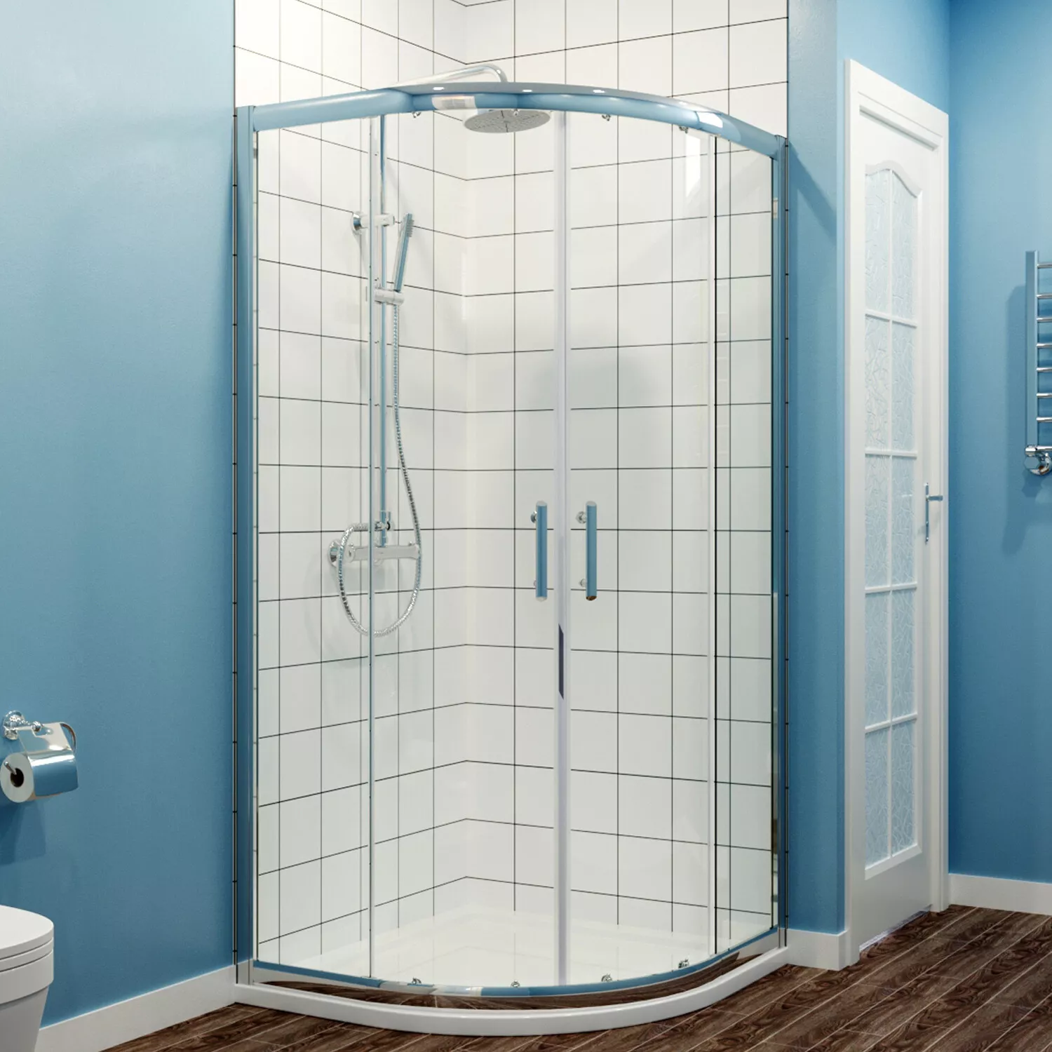 900x900mm Quadrant Shower Sliding Door Enclosure