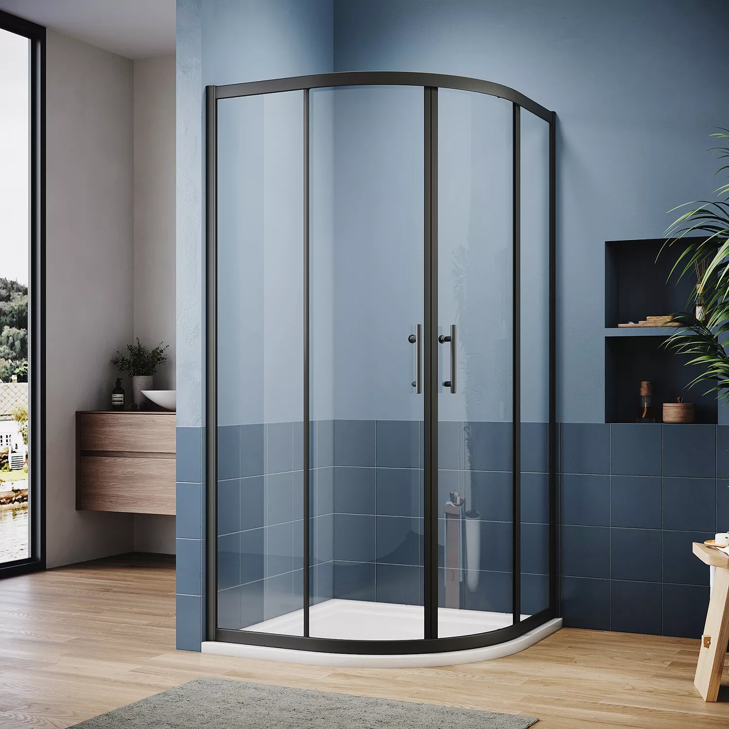 900x900mm Quadrant Shower Sliding Door Enclosure - Image 14