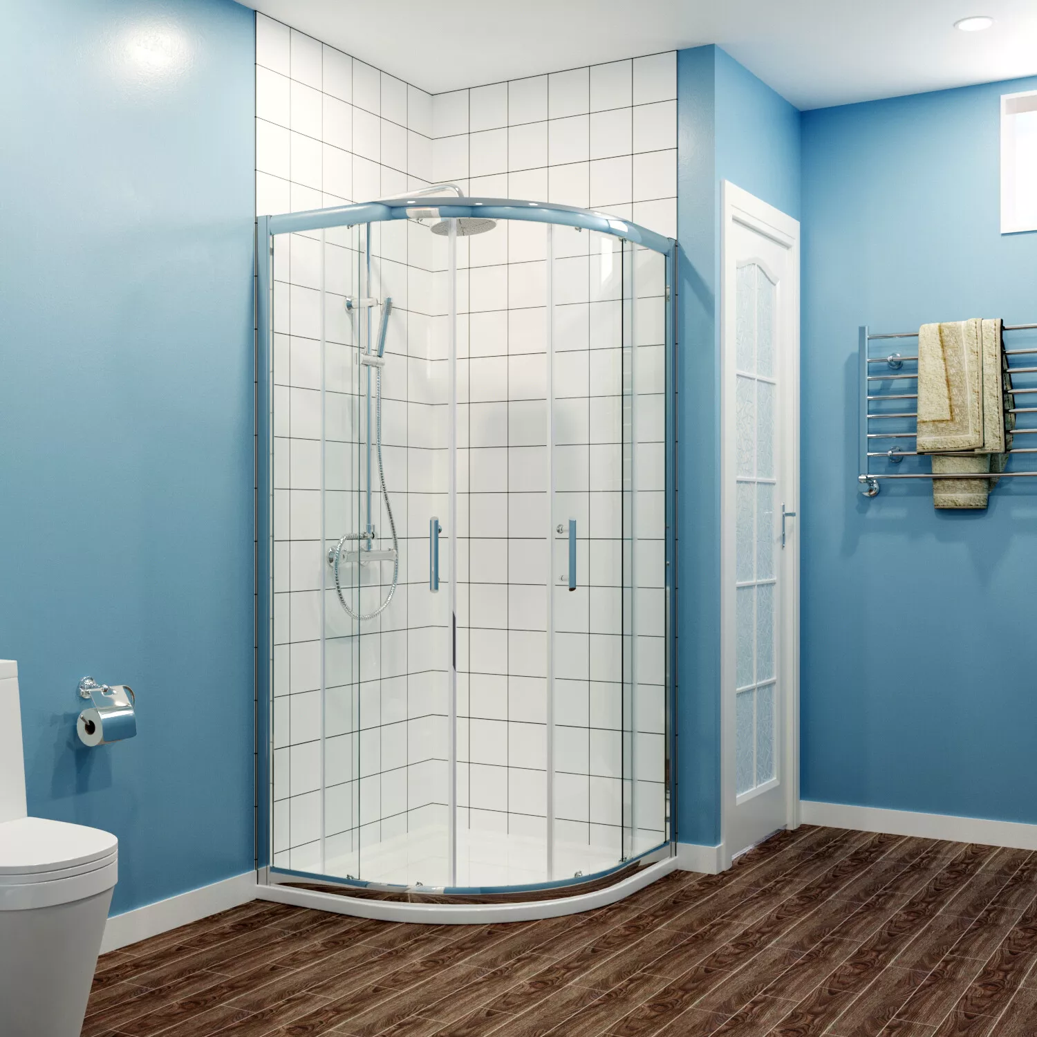 900x900mm Quadrant Shower Sliding Door Enclosure - Image 2