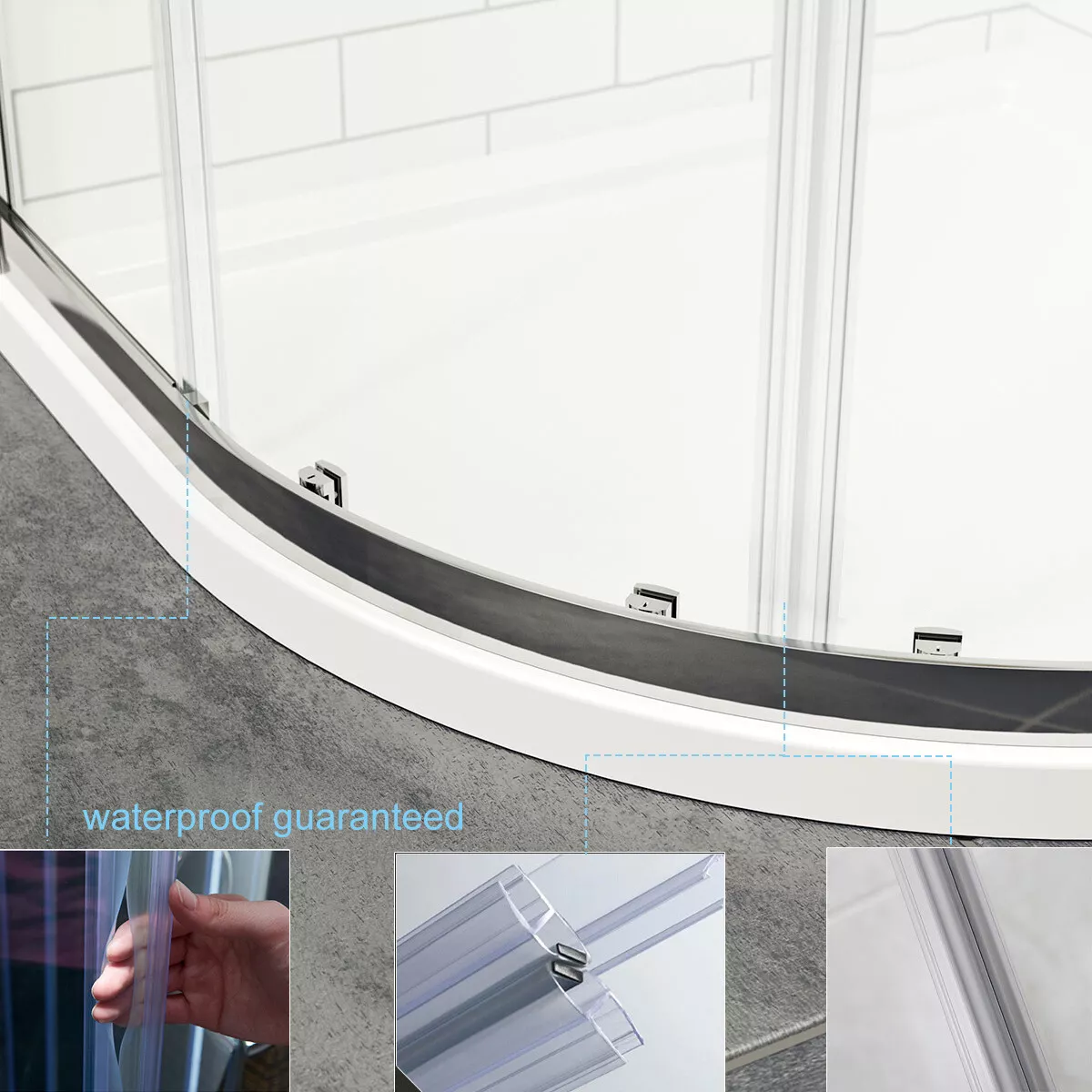 900x900mm Quadrant Shower Sliding Door Enclosure - Image 5