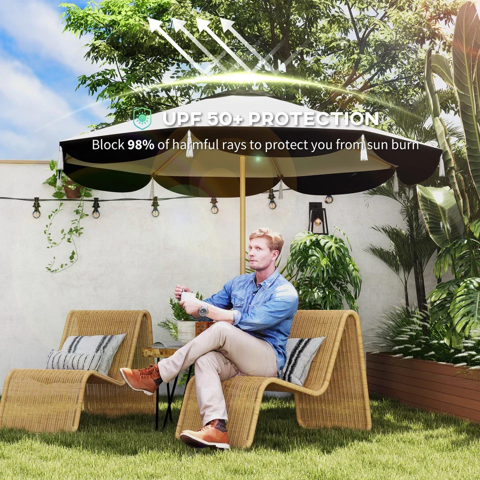 9FT Outdoor Large Patio Umbrella - Image 4