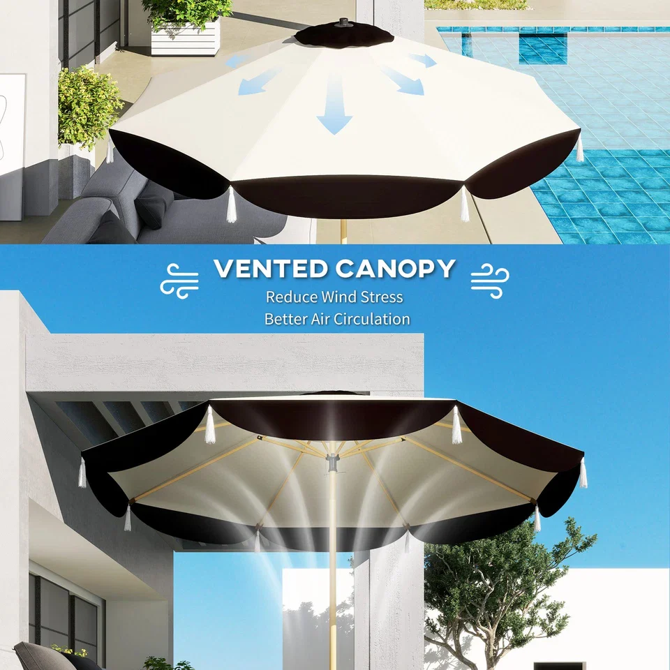 9FT Outdoor Large Patio Umbrella - Image 5
