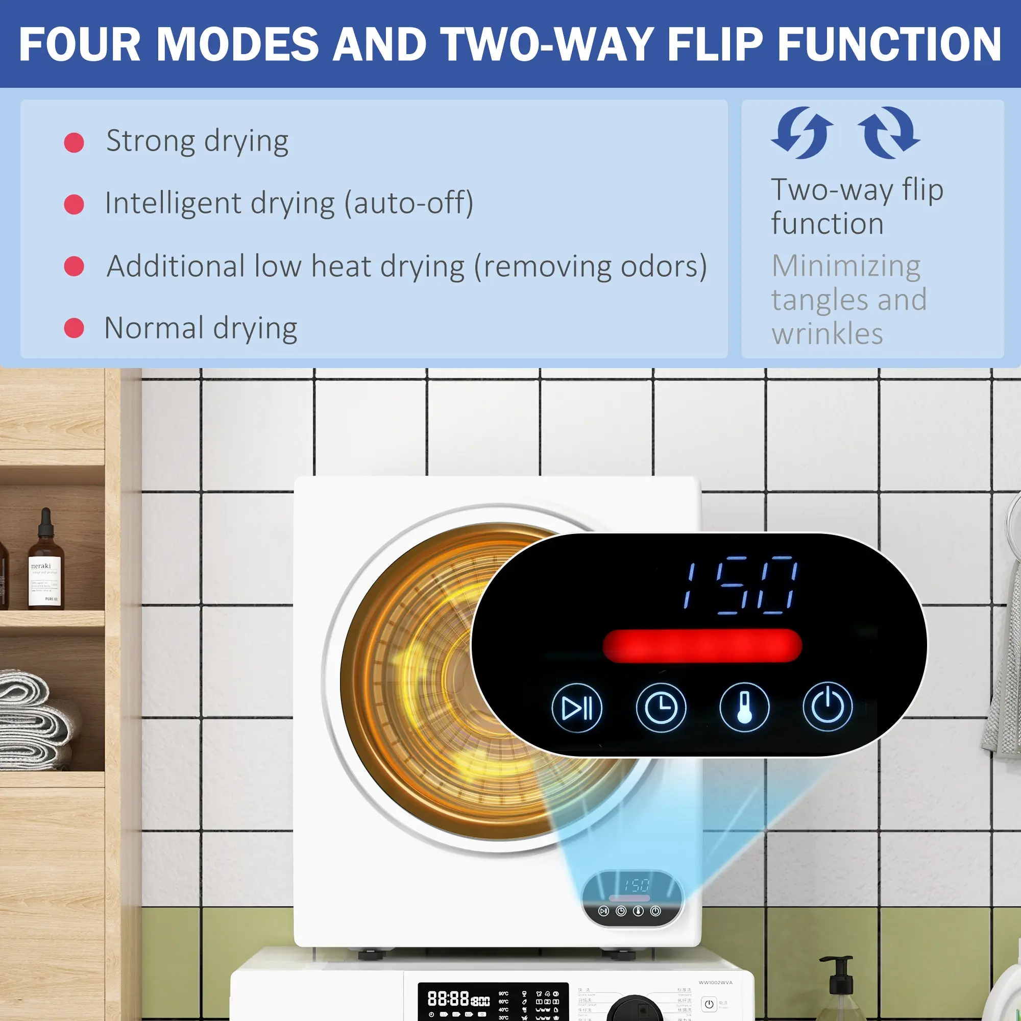 9lbs Portable Tumble Dryer Machine - Image 4