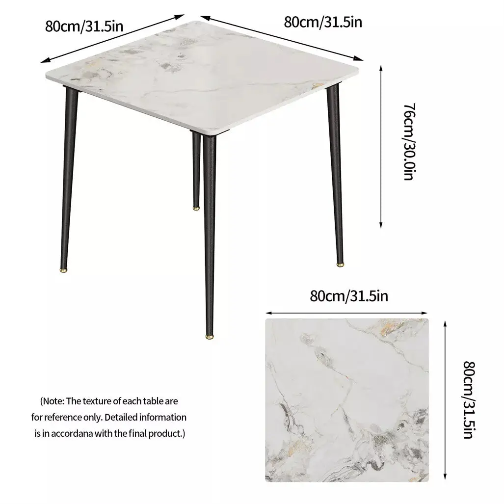 Abdur Marble Square Dining Table For 4 - Image 11
