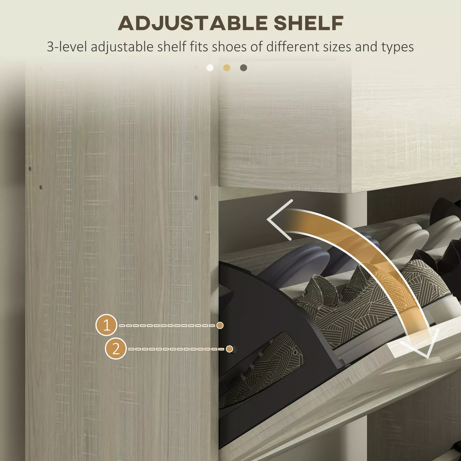 Adele Narrow Entryway Shoe Cabinet - Image 5