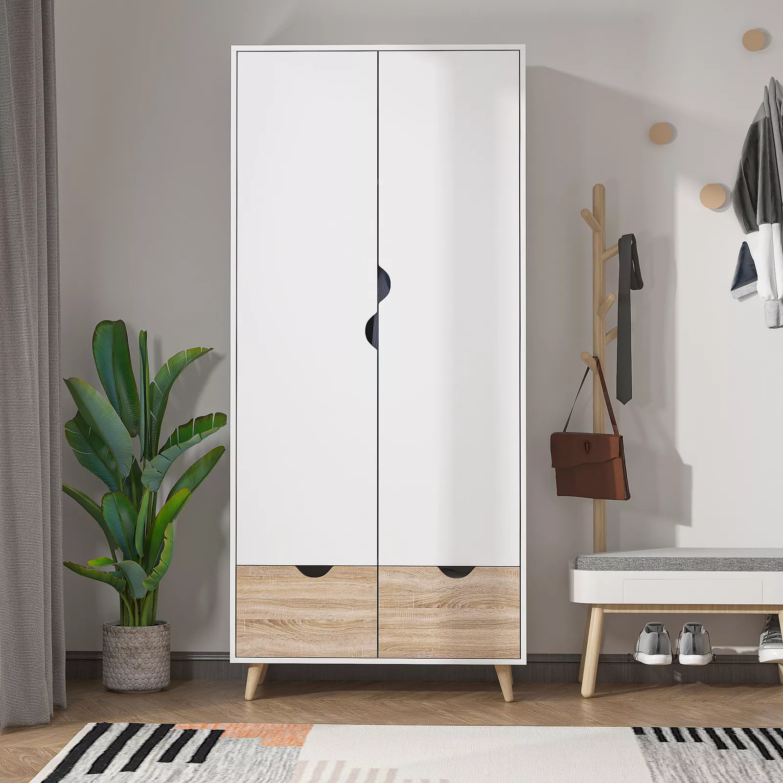Alec 2 Door Wardrobe With Drawers
