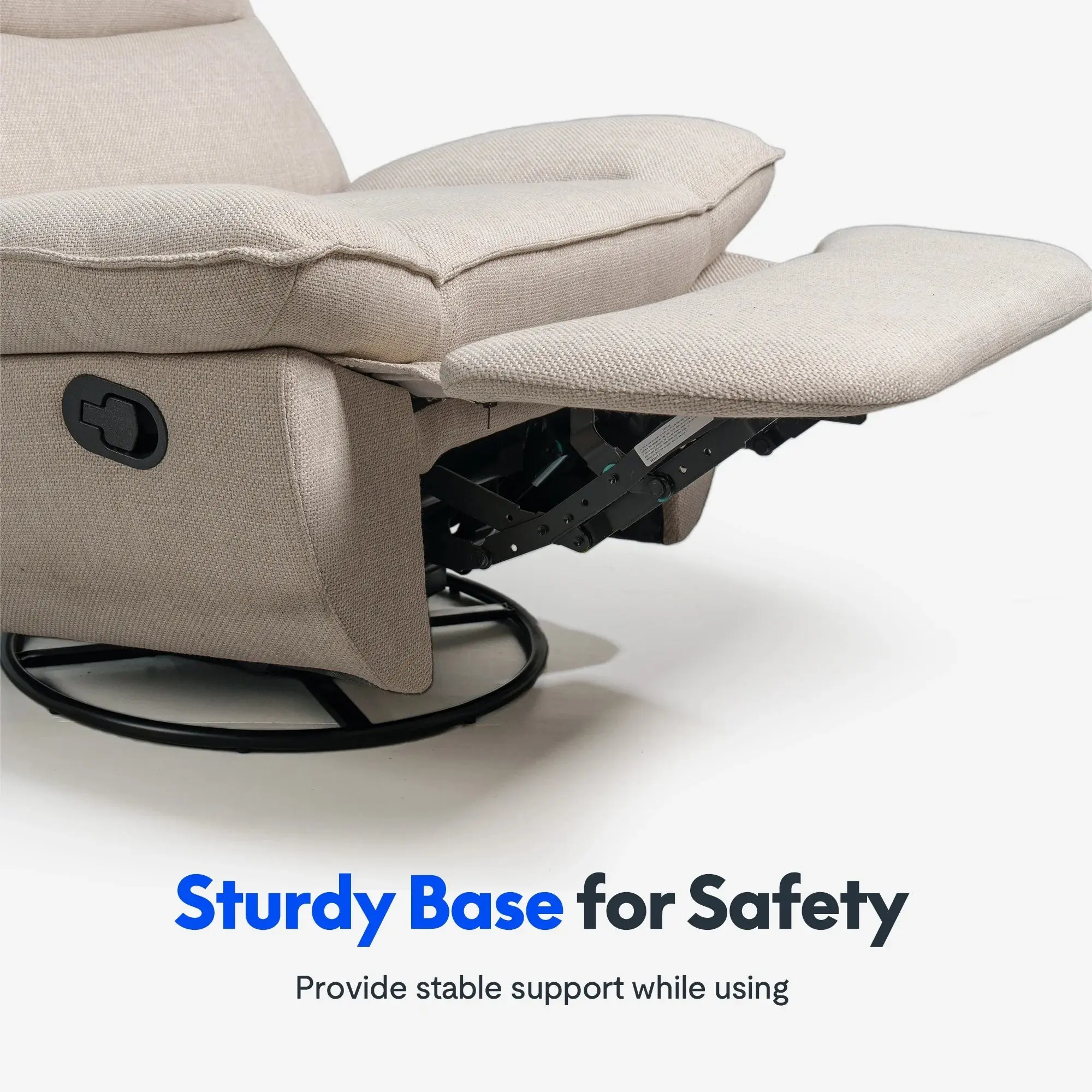 Alice Oversized Wide Swivel Recliner Chair - Image 8