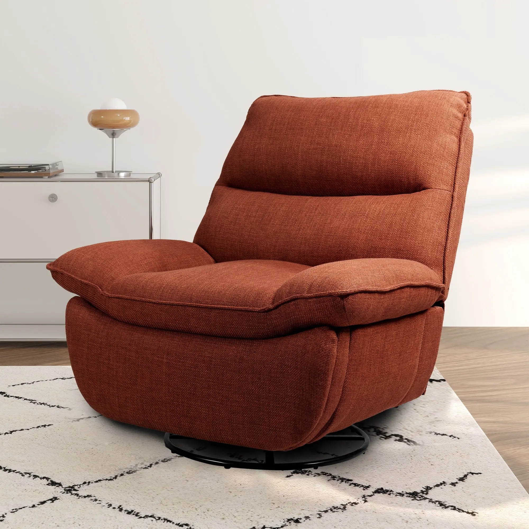 Alice Oversized Wide Swivel Recliner Chair - Image 9