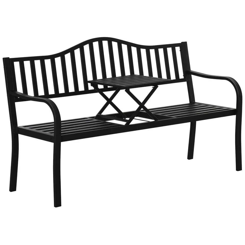 Allan Metal Outdoor Garden Bench - Image 2