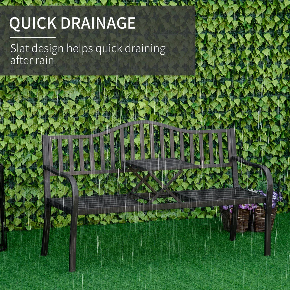 Allan Metal Outdoor Garden Bench - Image 5