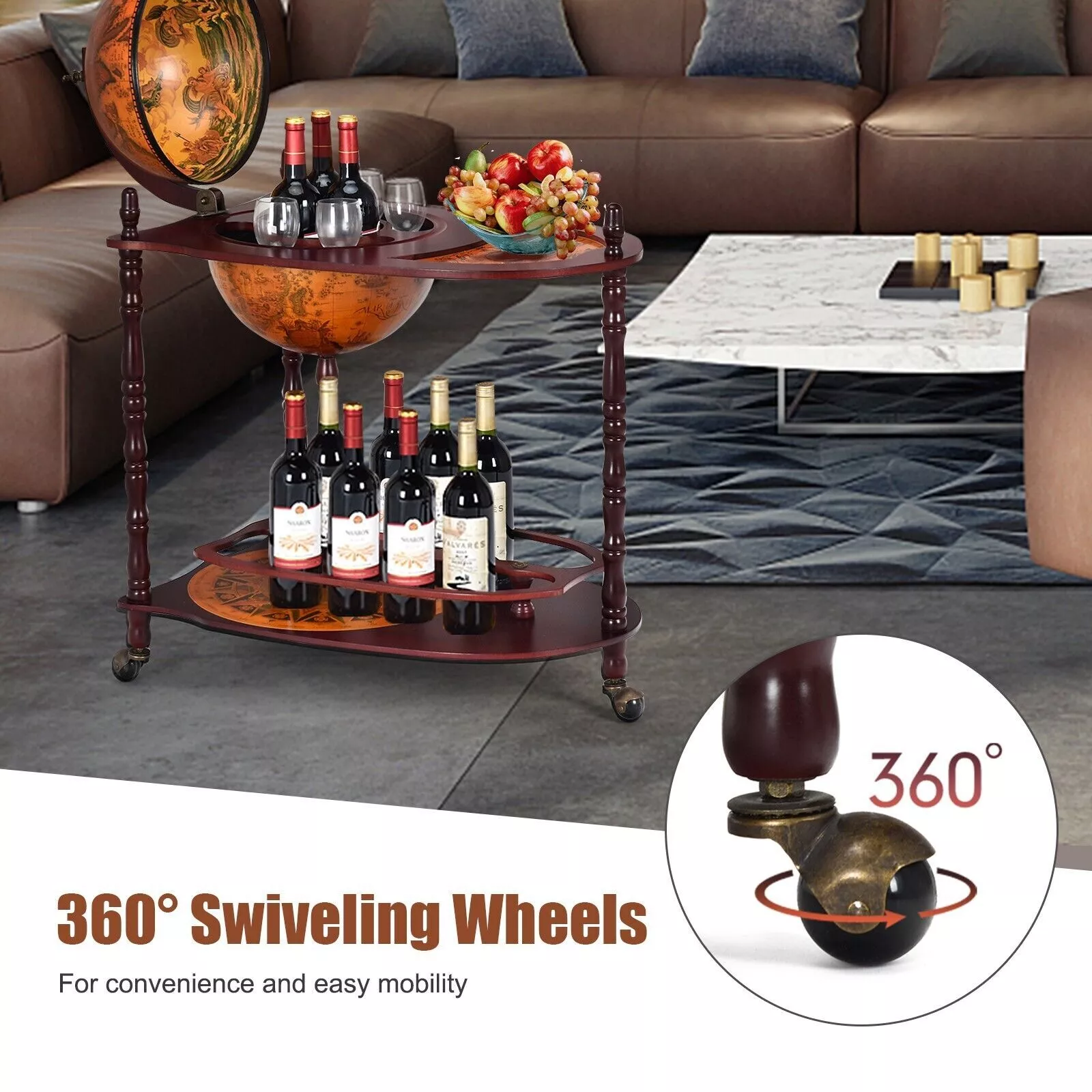 Andre Globe Drinks Cabinet - Image 4