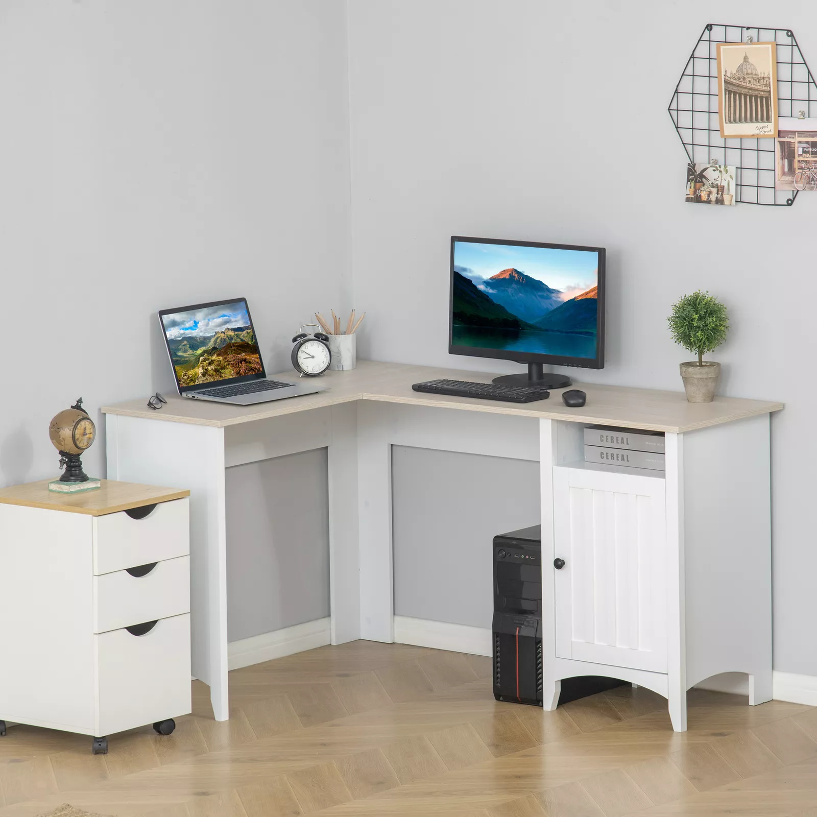 Andrea L Shape Office Computer Desk