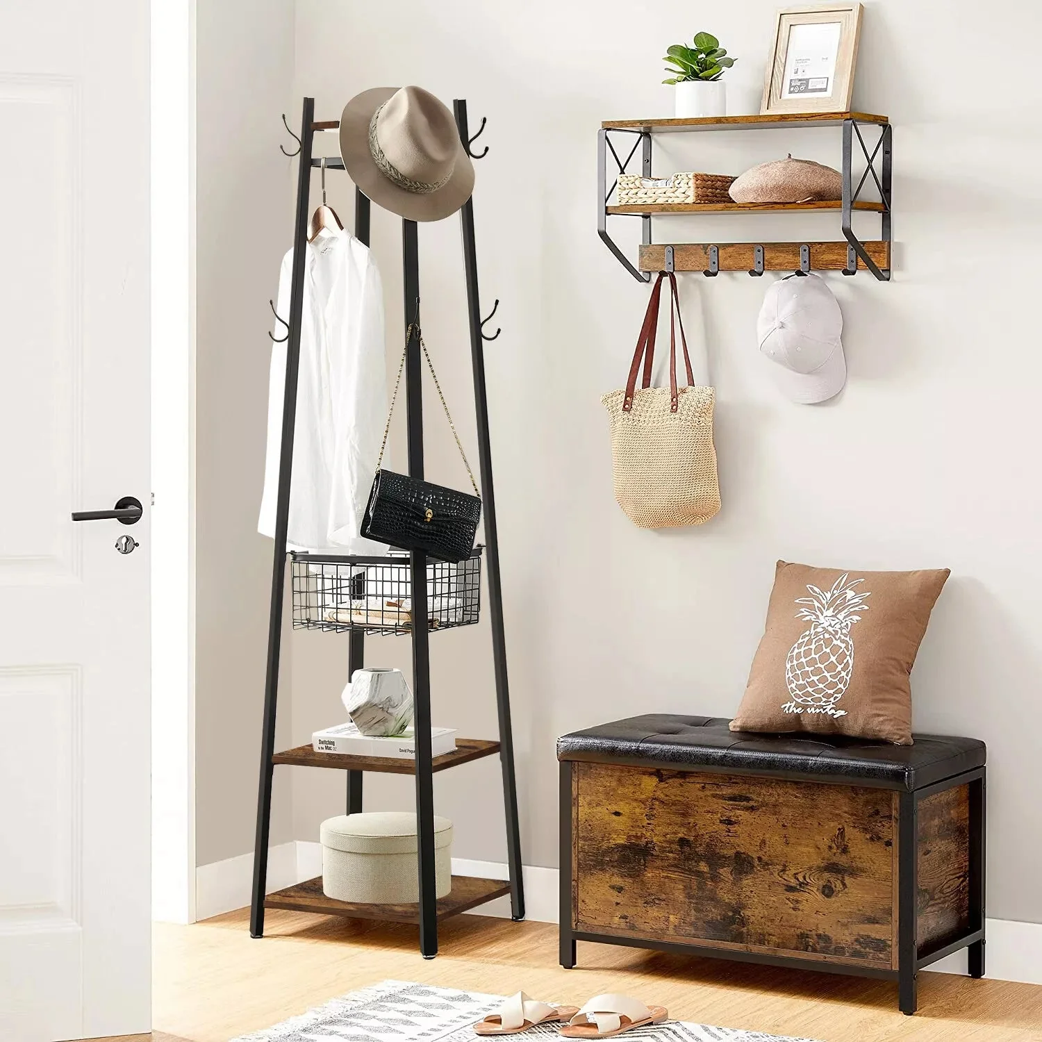Ann Antique Coat & Clothes Rack Stand - Image 9