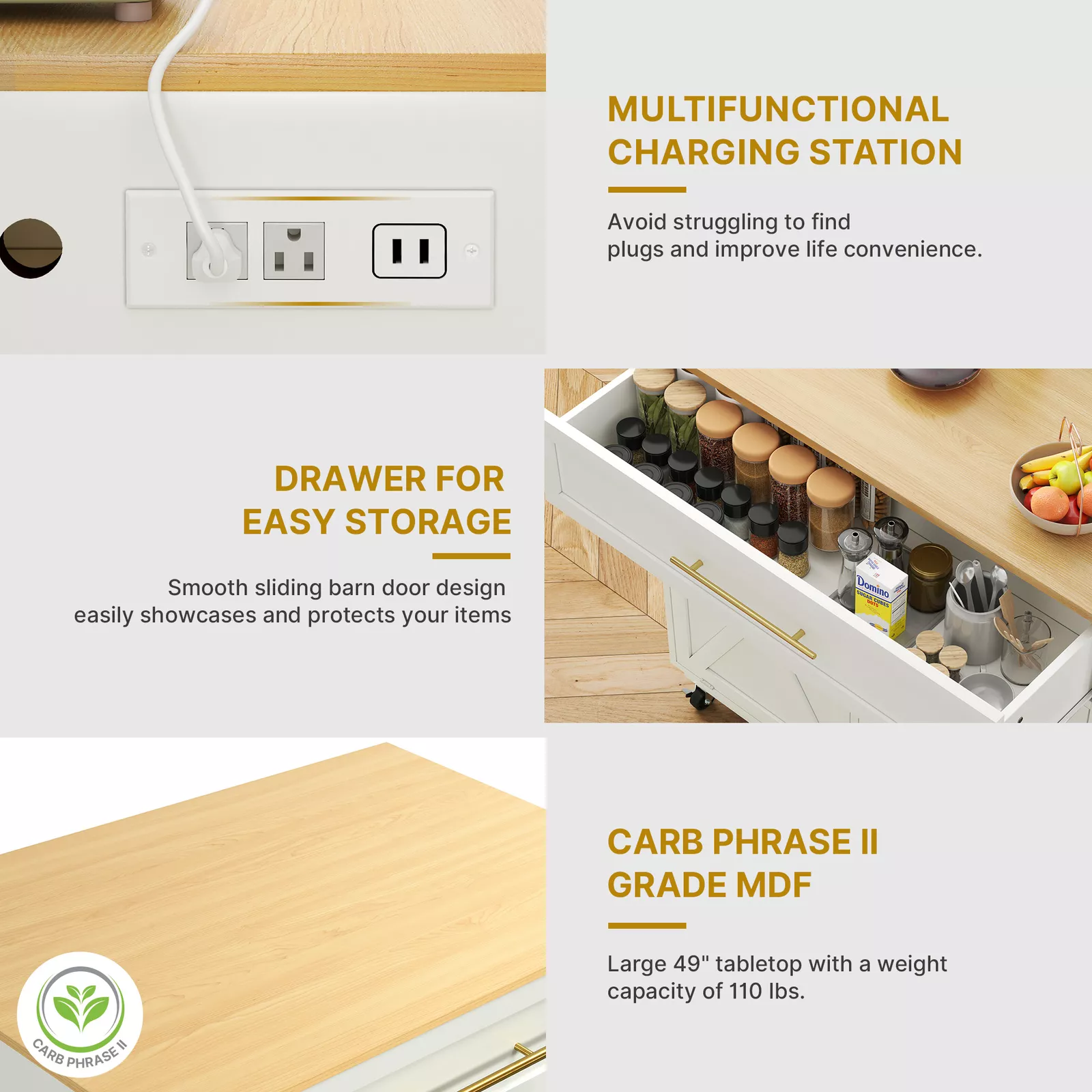 Aoife Dual Kitchen Trash Can Cabinet - Image 7