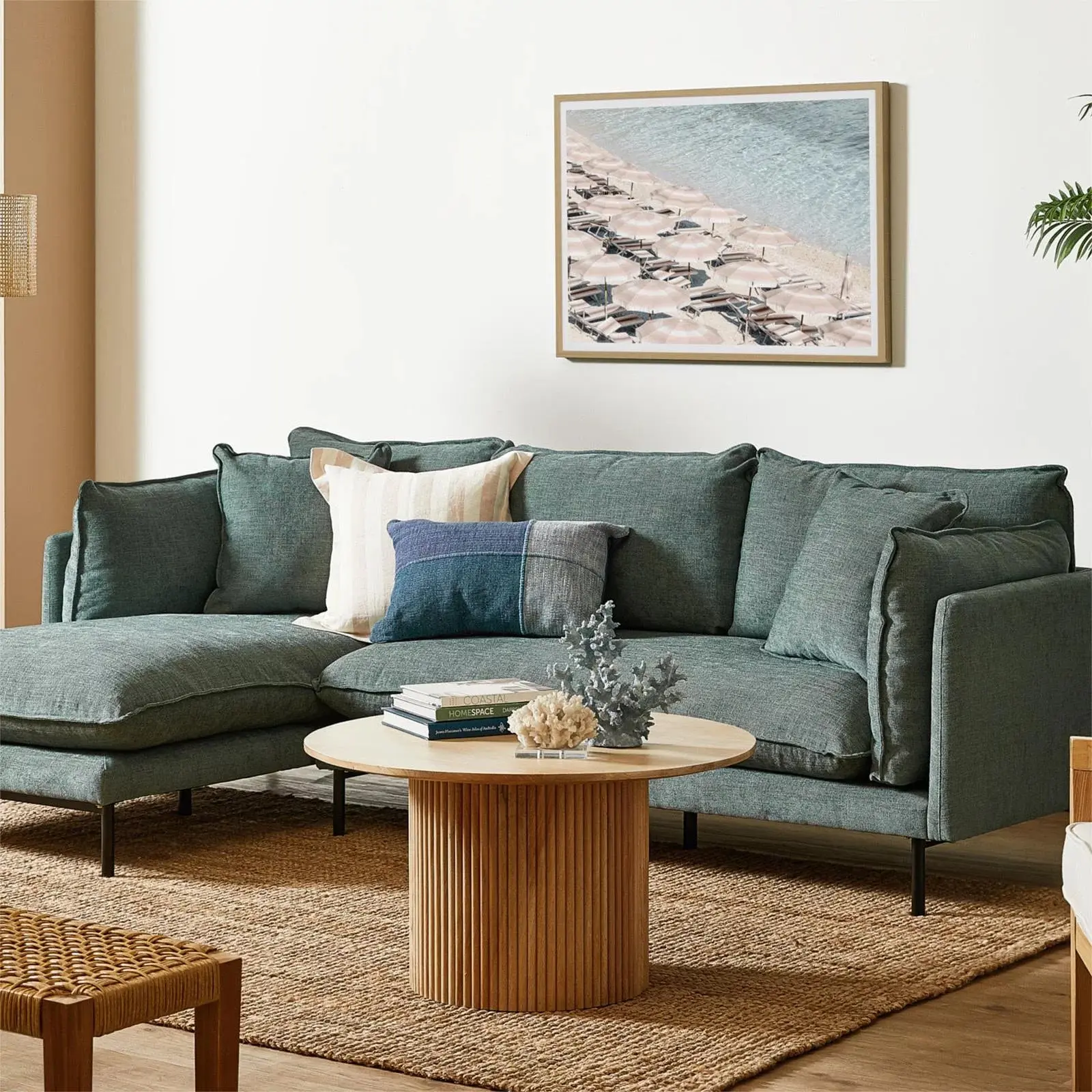 Arran Round Modern Farmhouse Coffee Table - Image 2
