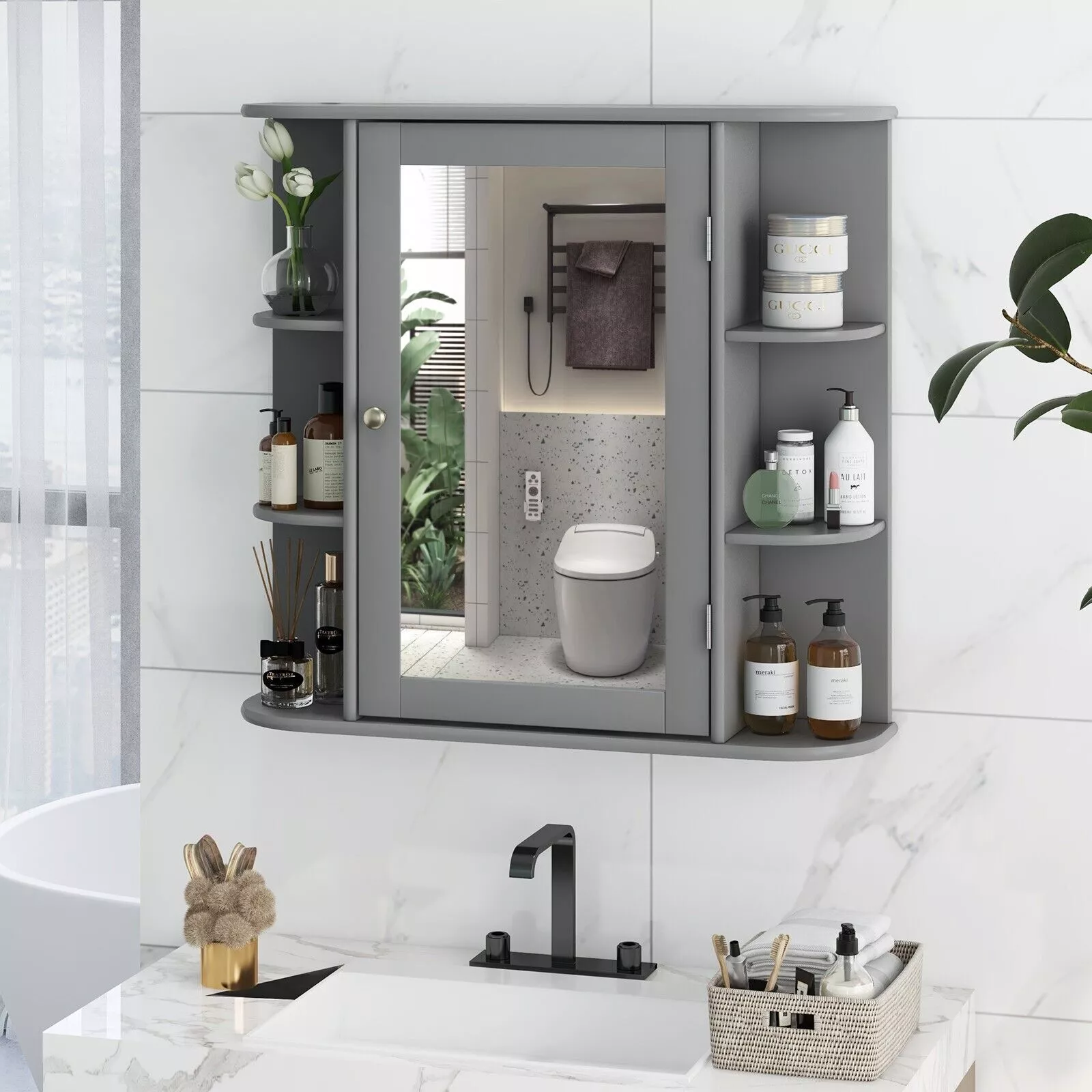 Asa Bathroom Mirror Wall Cabinet