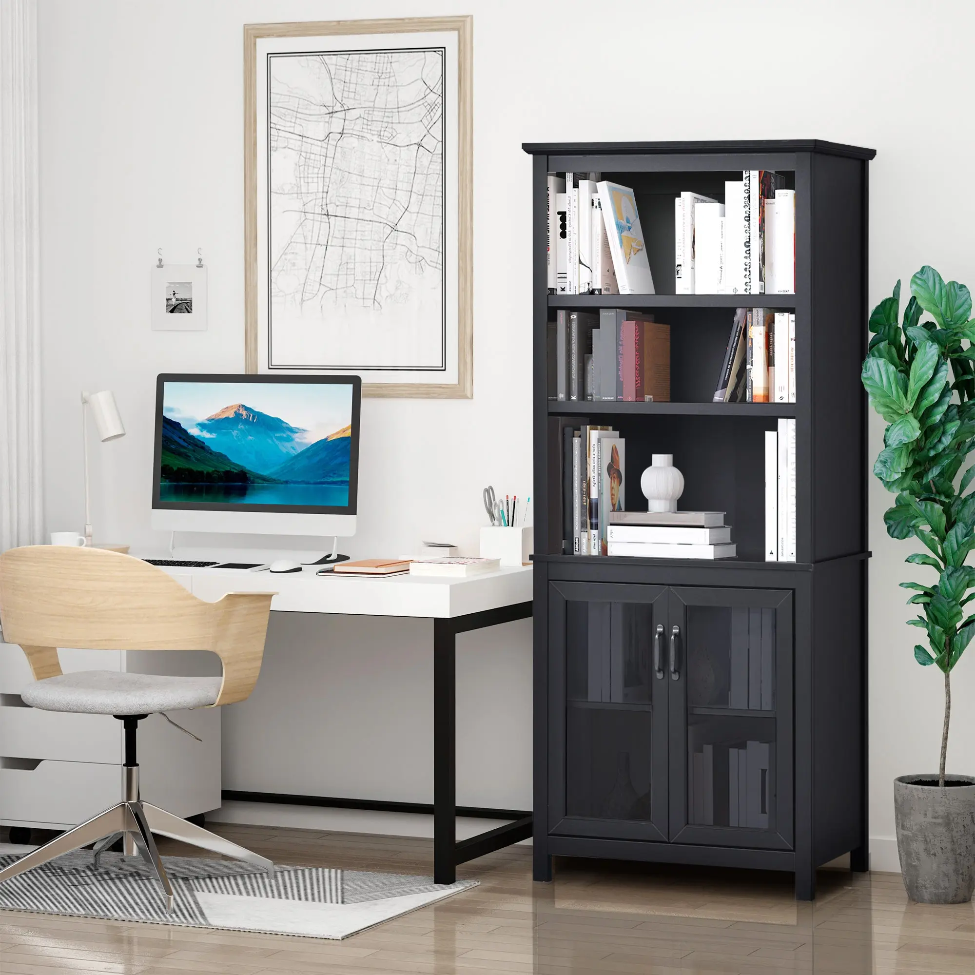 Ashley Bookcase Bookshelf Cabinet