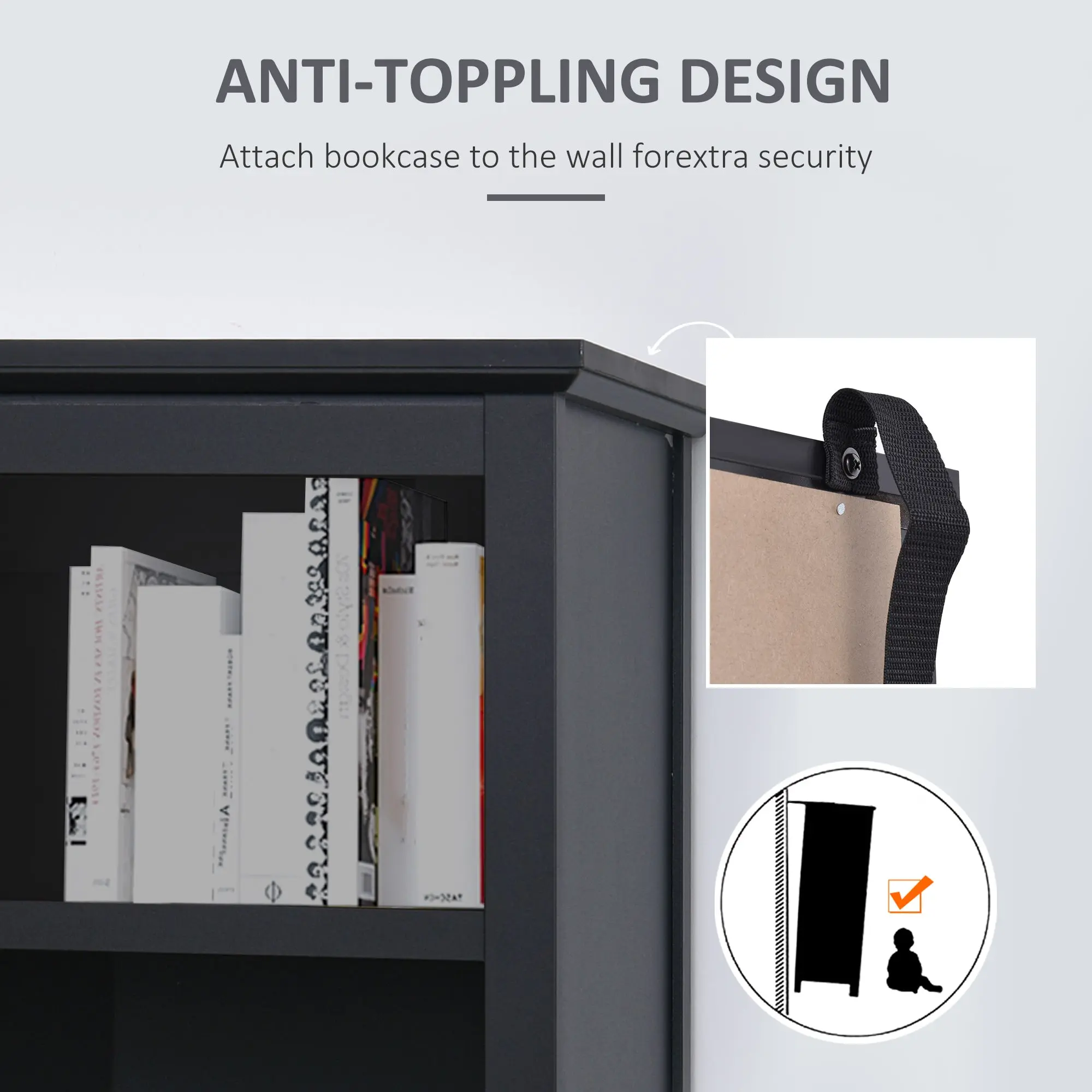 Ashley Bookcase Bookshelf Cabinet - Image 6