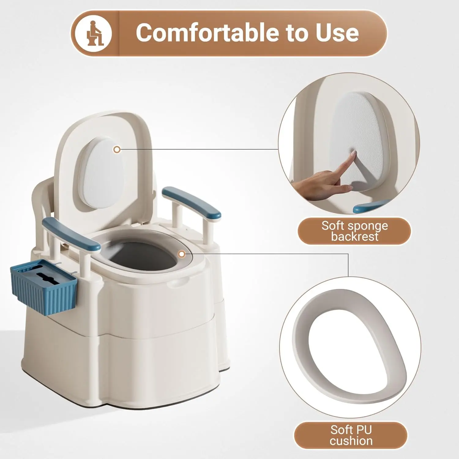 Ashton Adult's Bedside Commode Chair - Image 2