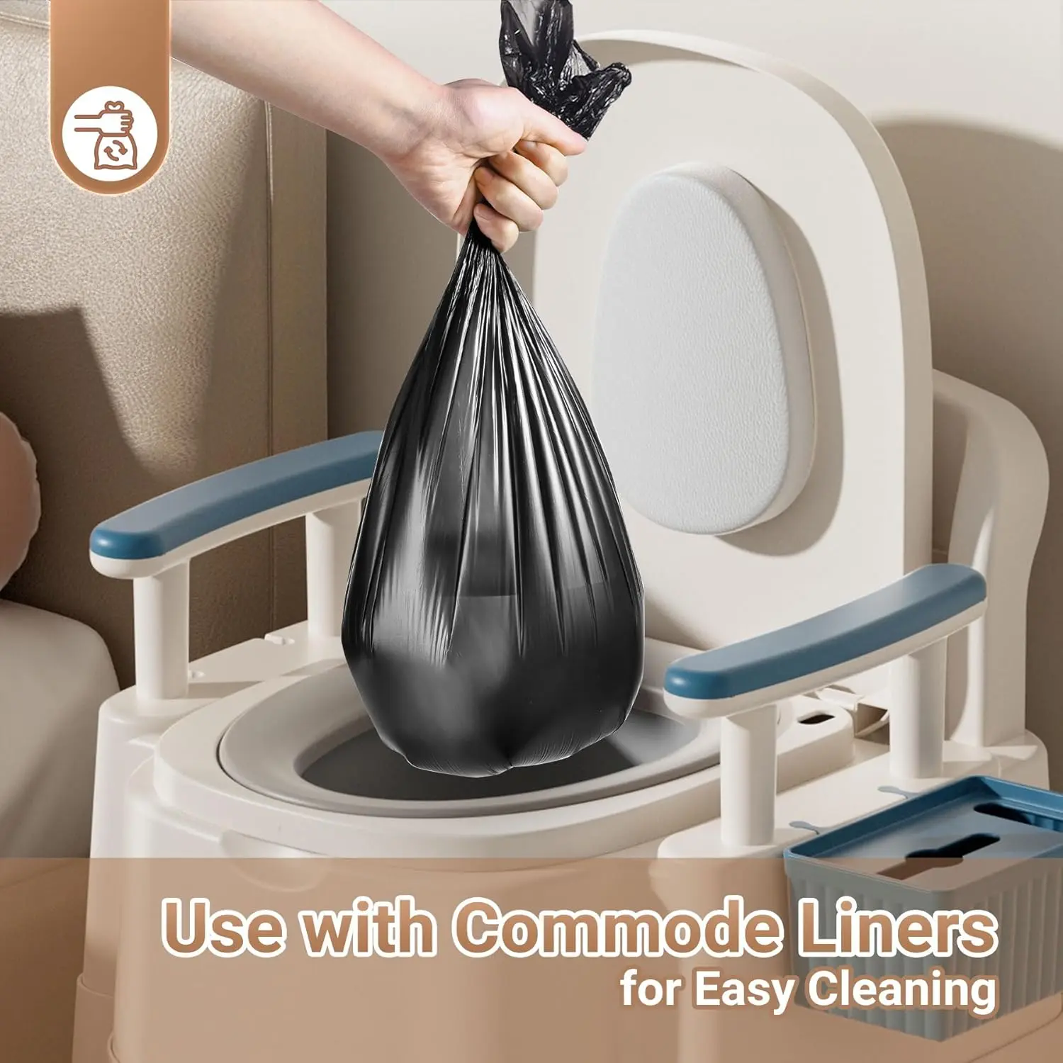 Ashton Adult's Bedside Commode Chair - Image 7