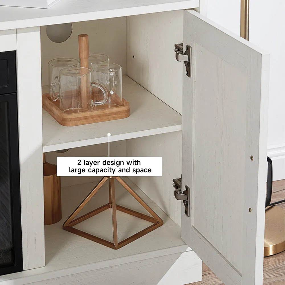 Bailey Farmhouse Fireplace TV Cabinet Stand - Image 4