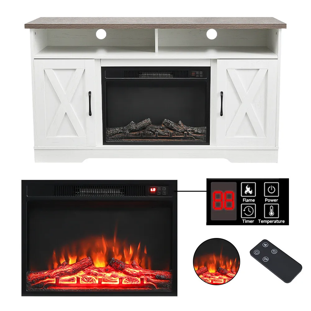 Bailey Farmhouse Fireplace TV Cabinet Stand - Image 8