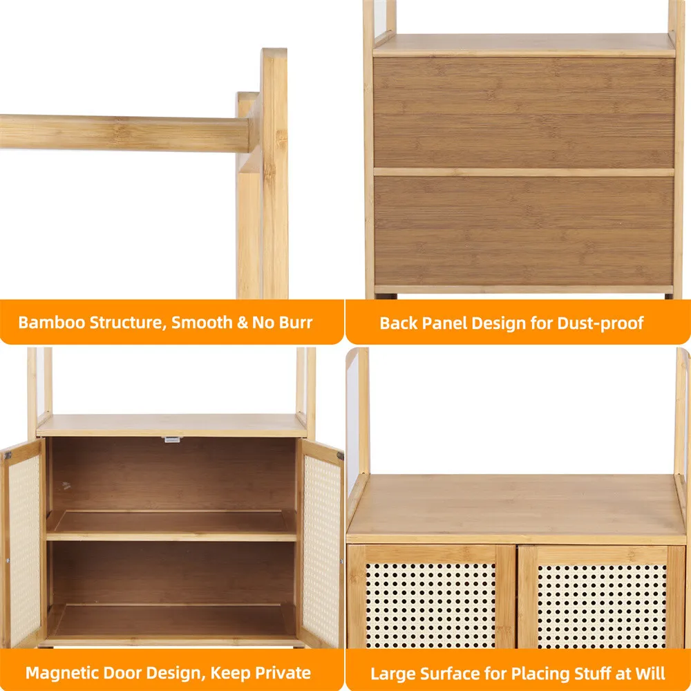 Bamboo Coat Stand With Shoe Rack - Image 4