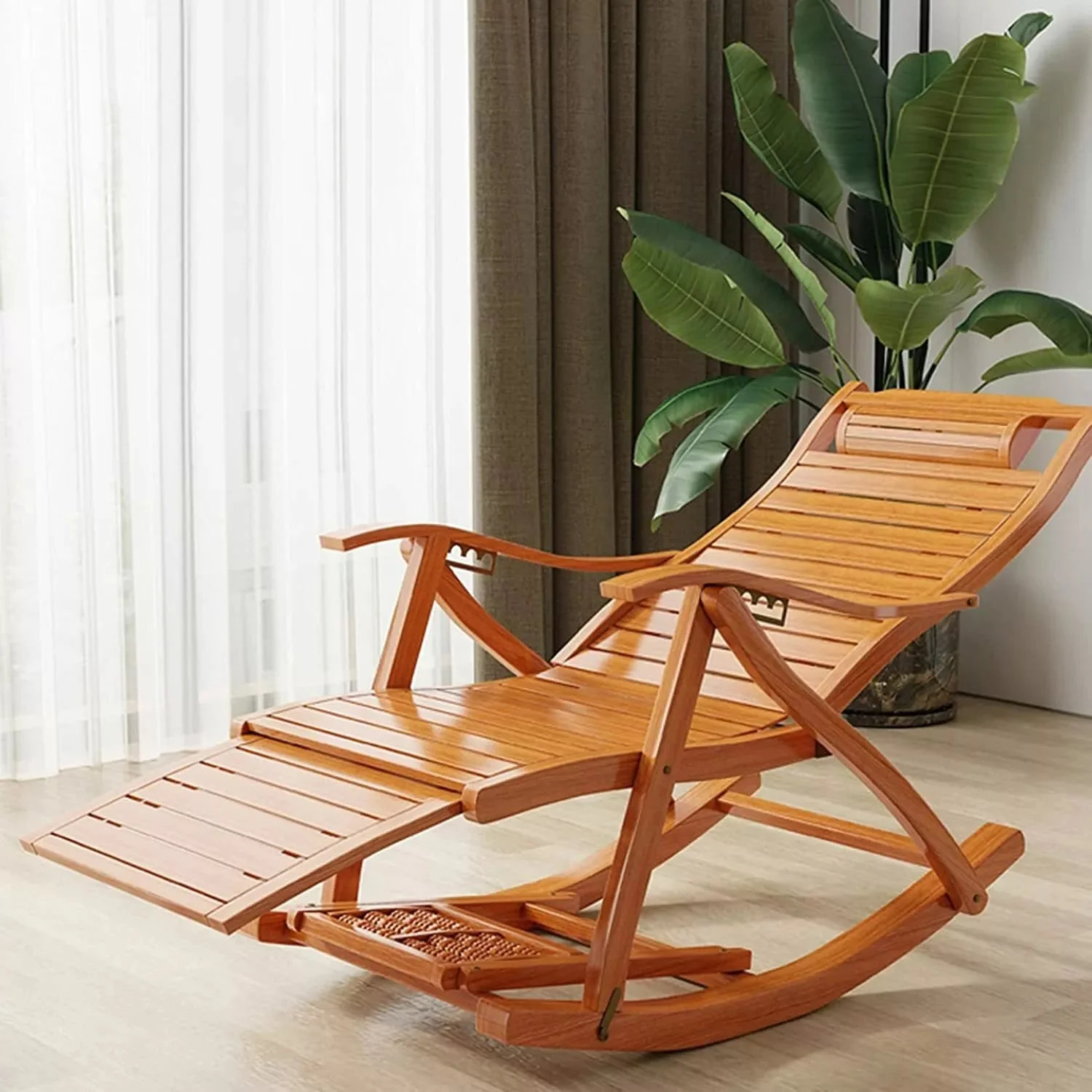 Bamboo Foldable Rocking Chair - Image 2