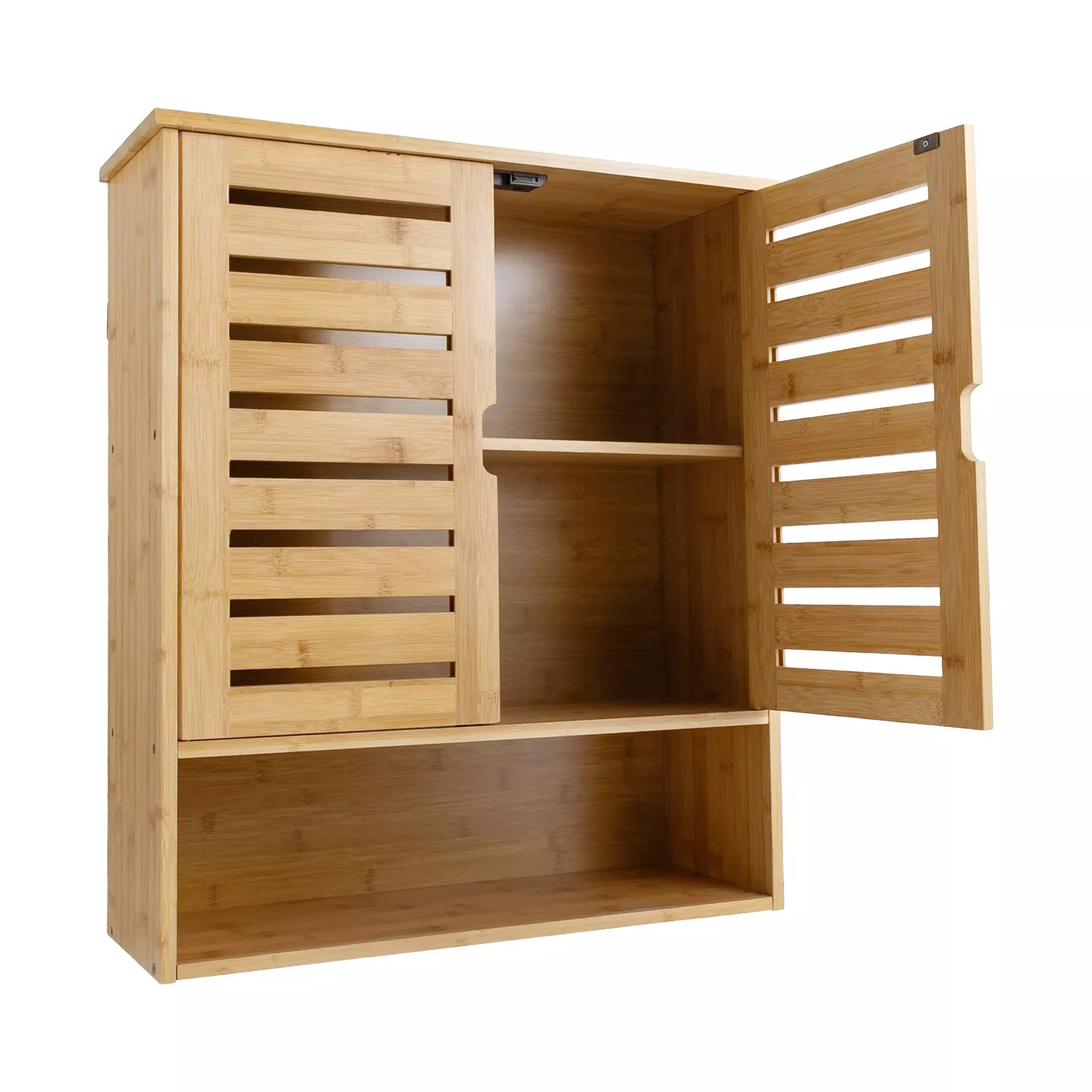 Bamboo Wall Mounted Bathroom Cabinet - Image 2