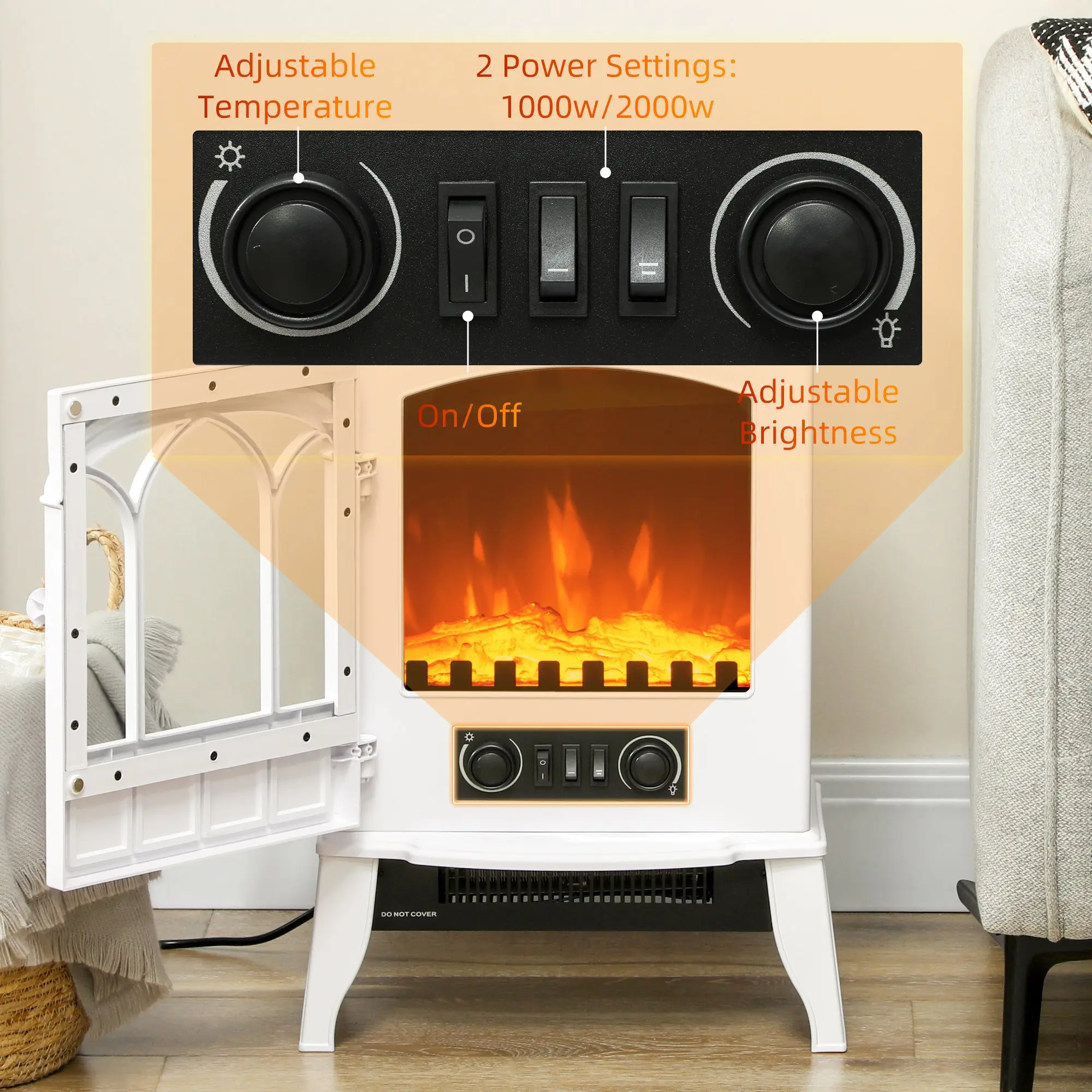 Barlow Free Standing Electric Stove Fire - Image 4
