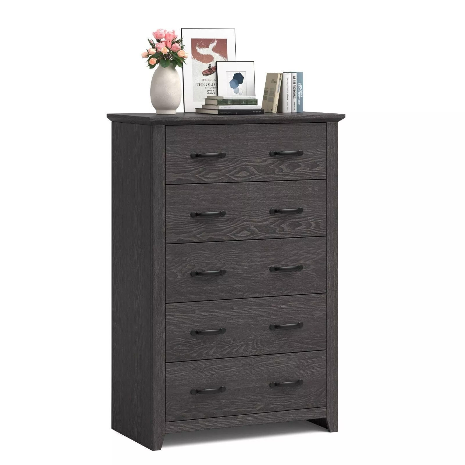Bates Tall Bedroom 5 Dresser Chest - Image 2